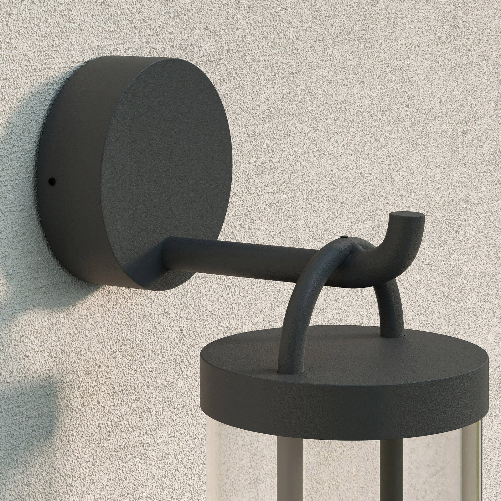 Lucande Außenwandlampe Cassian, 2er-Set, anthrazit, IP54