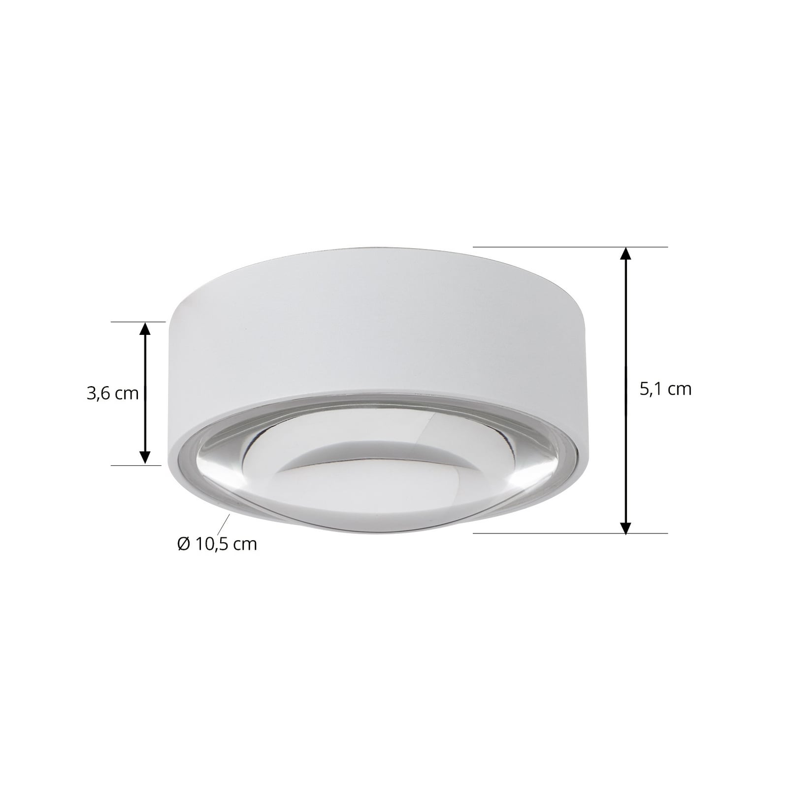 LED svítidlo Siaka, Ø 5 cm, kov, bílé, IP65 - Lindby