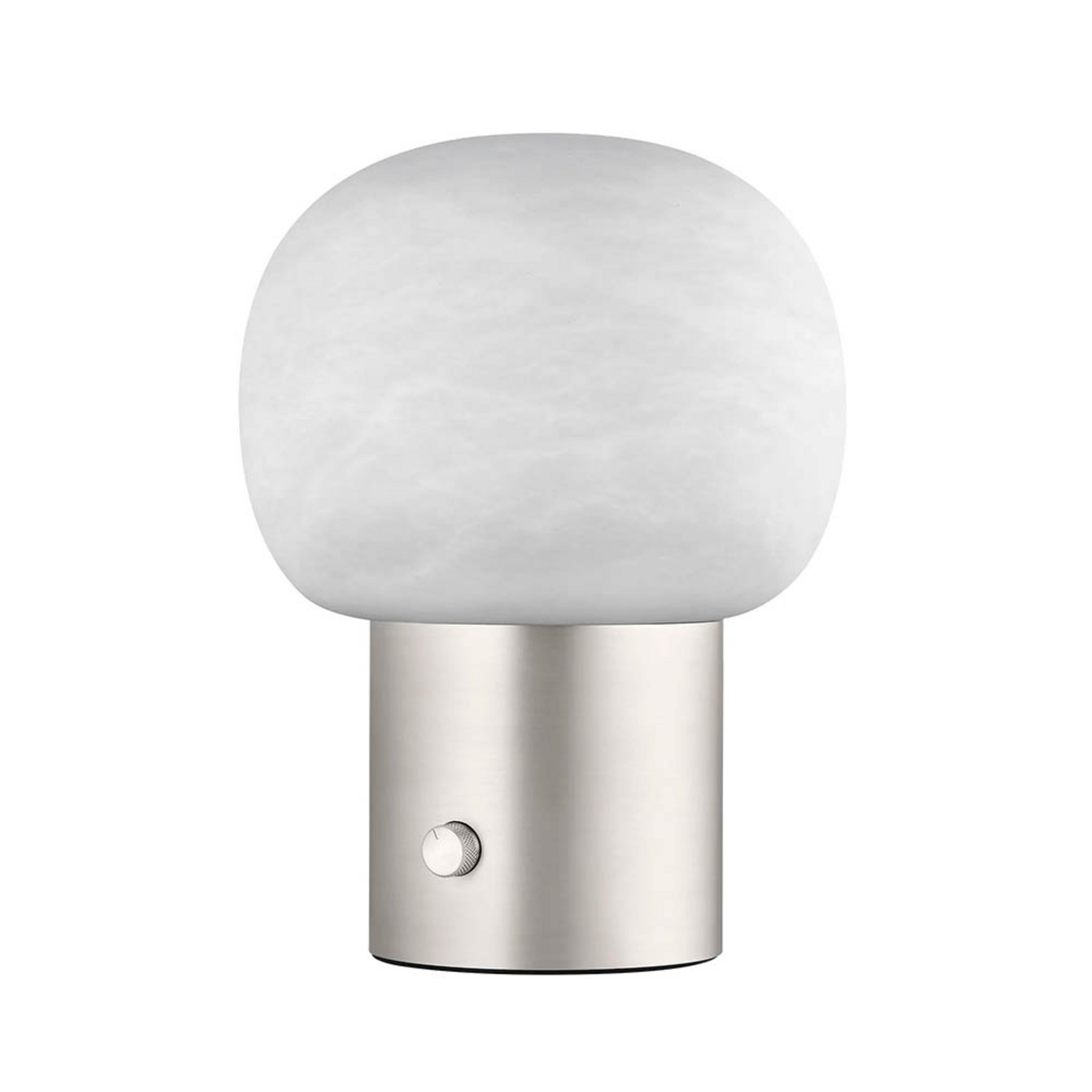 Iris LED Tischleuchte Matt Alabaster Stainless Steel - Blomus