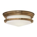 Hadrian udendørs loftlampe, bronze/opal, 31 cm, IP44 – Quintiesse