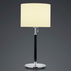 Lampada da tavolo Pull, paralume di tessuto, 53 cm