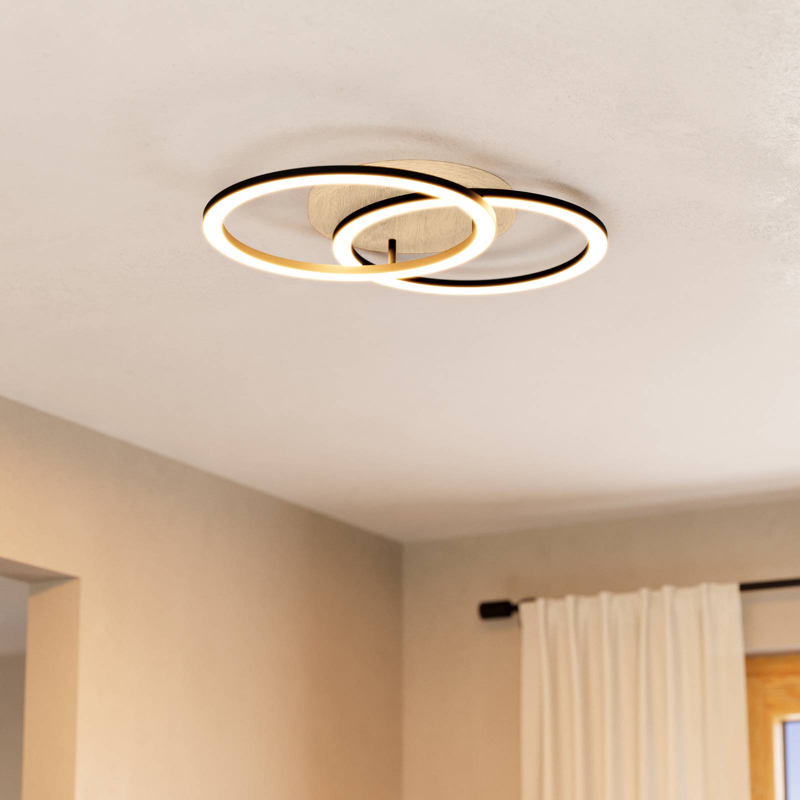 EGLO connect plafonnier LED intelligent Lomaltas-Z, 58 cm, 3800 lm