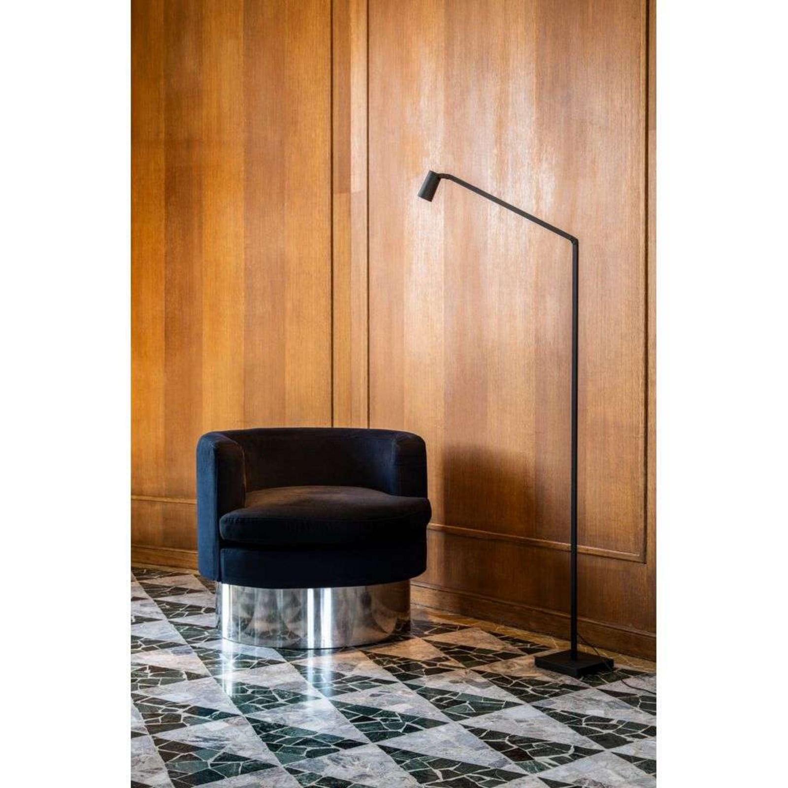 Untitled Reading Spot gulvlampe, sort Nemo Lighting - Stue - Aluminium