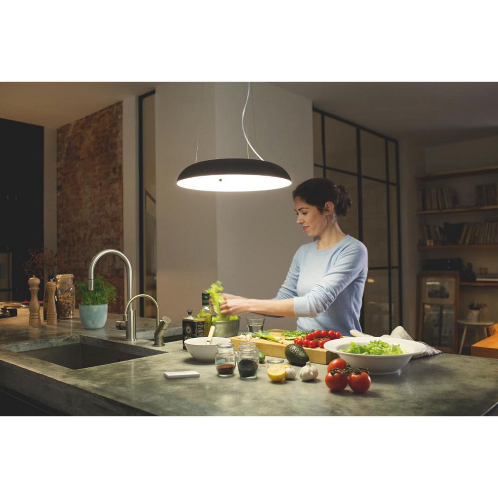 Amaze Lustră Pendul White Amb. Black - Philips Hue