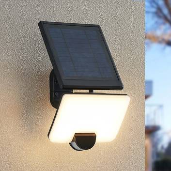 Prios Yahir LED-Solar-Wandstrahler Sensor schwarz