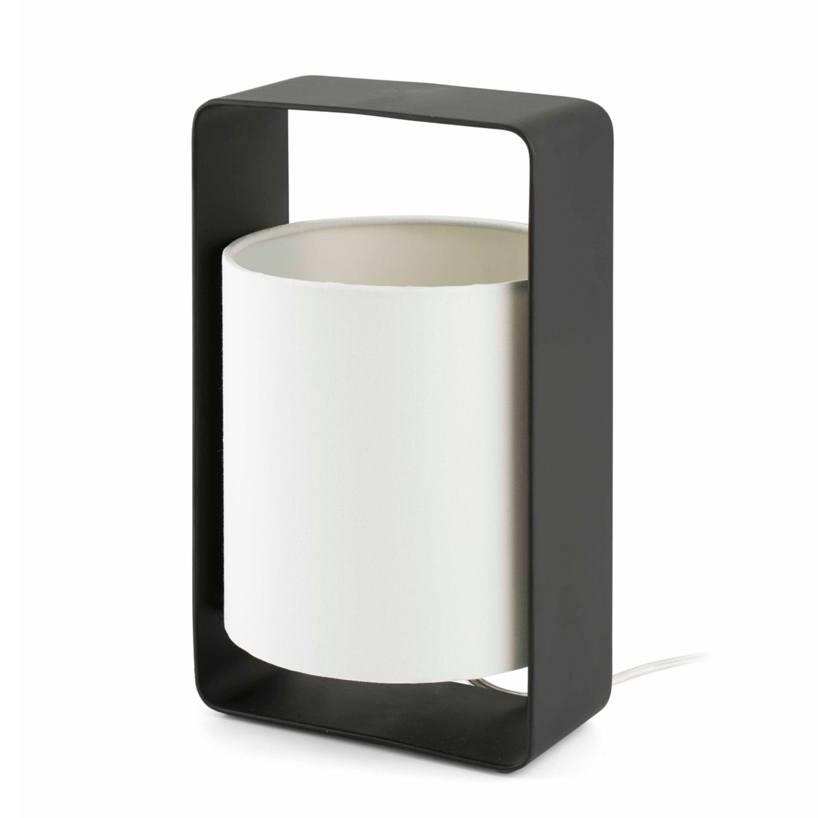 Lámpara de mesa Lula en blanco y negro, 27 cm