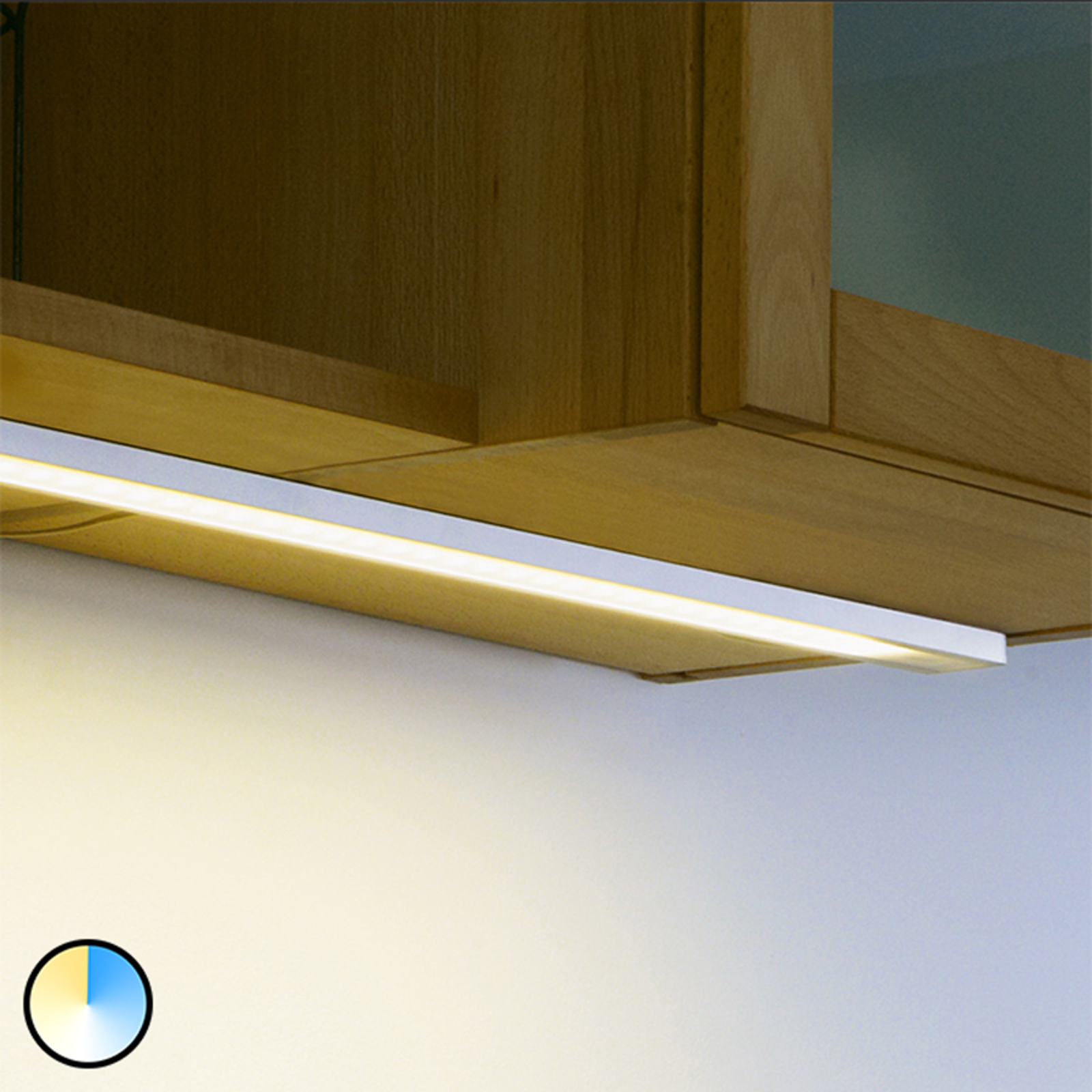 HERA Dynamic LED Top-Stick surface light, 45 cm, for Kitchen, anodised aluminium, energy efficiency: A+, L: 45 cm