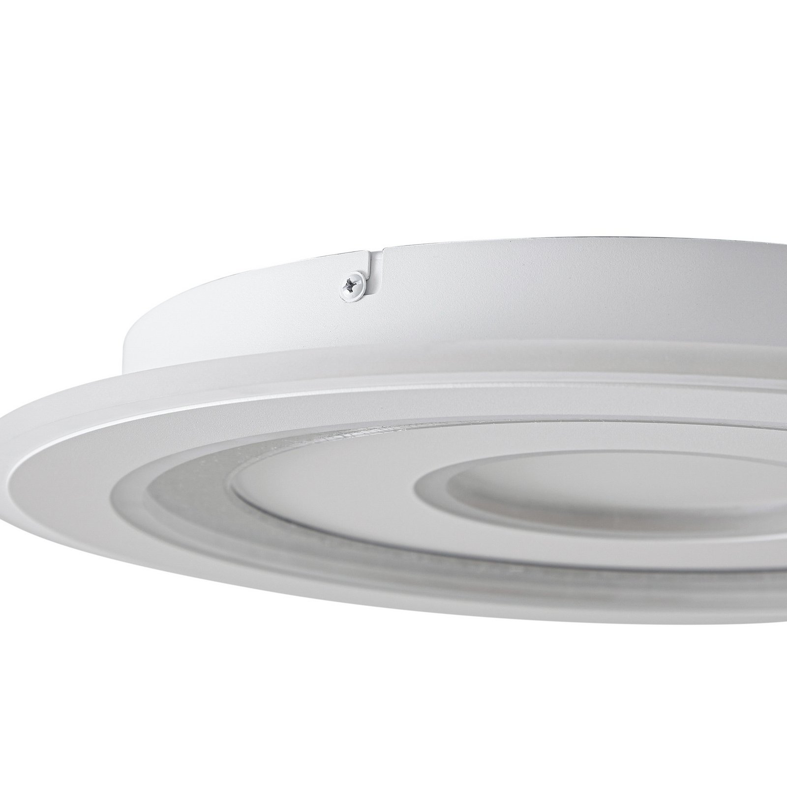 Lorvik LED stropna svjetiljka, Ø 40 cm, bijela, CCT, prigušljiva - Lindby