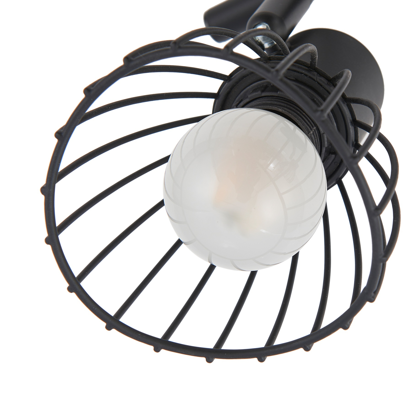 Lindby plafonnier Piena, noir, à 2 lampes, métal, 39cm