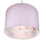 Silhouette unicorn pendant light in pink