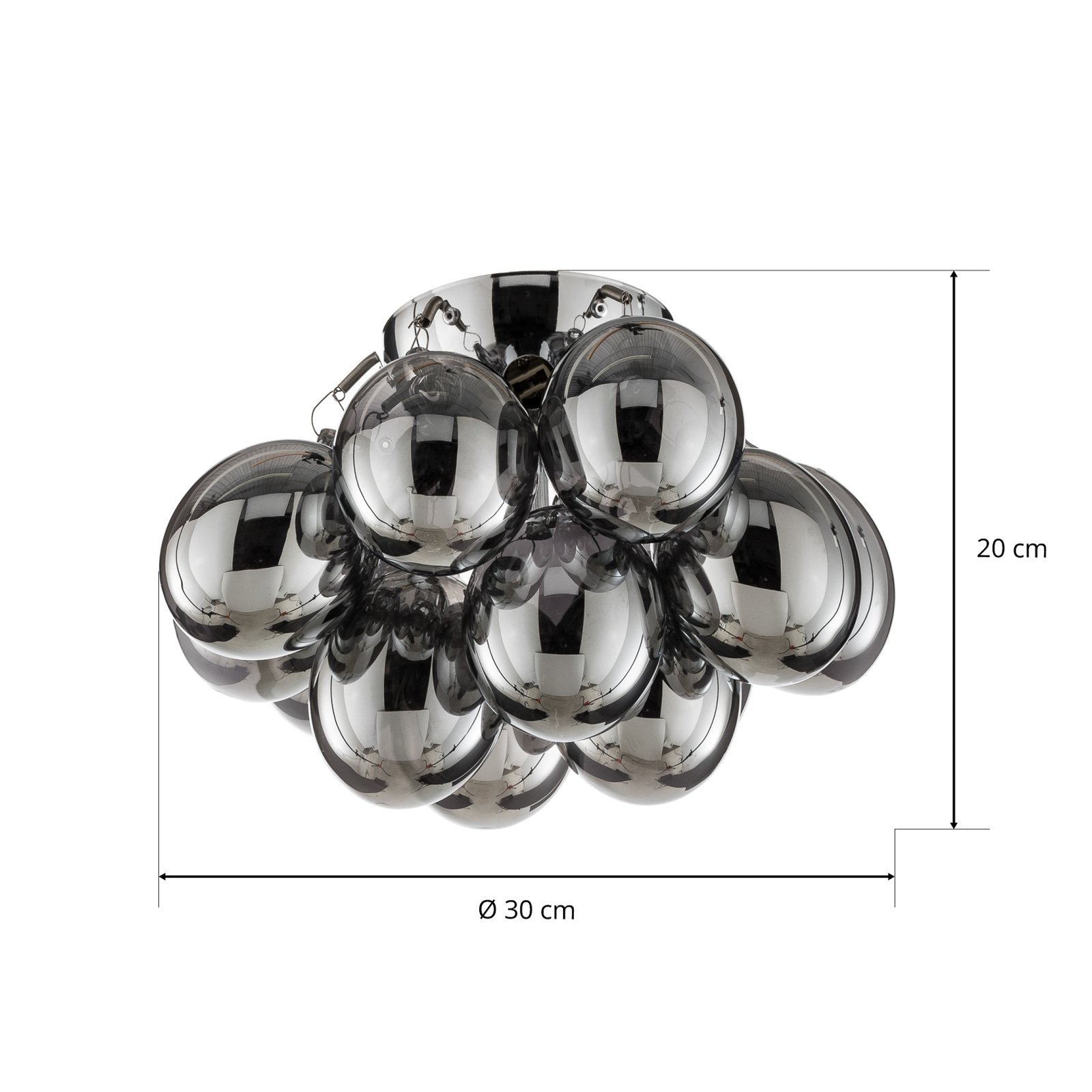 Gross Ceiling Lamp Ø30 Smoke Grey - By Rydéns