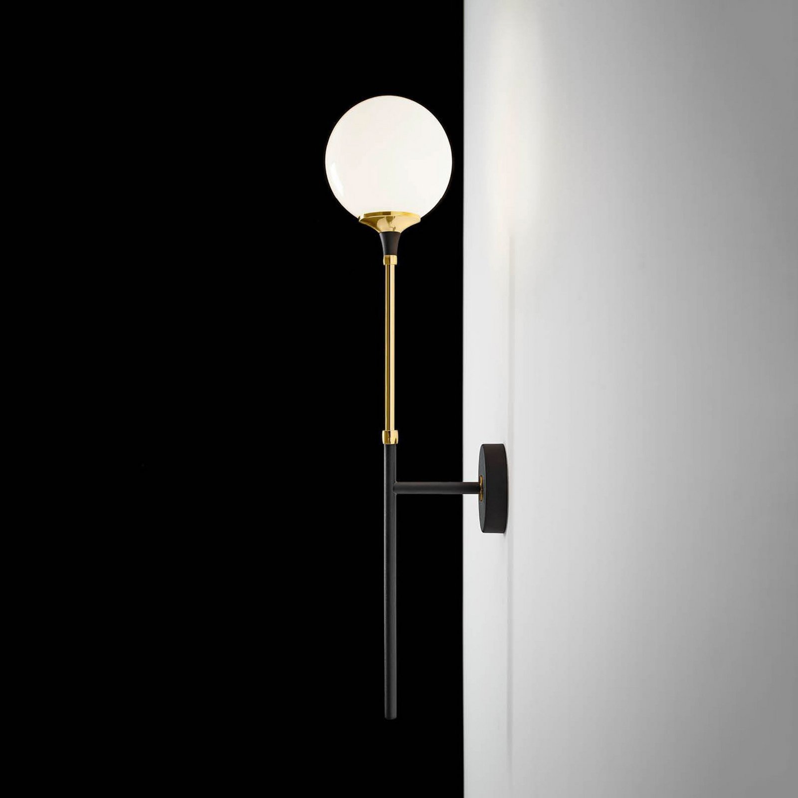 Candeeiro de parede Stilnovo Galassia, largura 14 cm, dourado