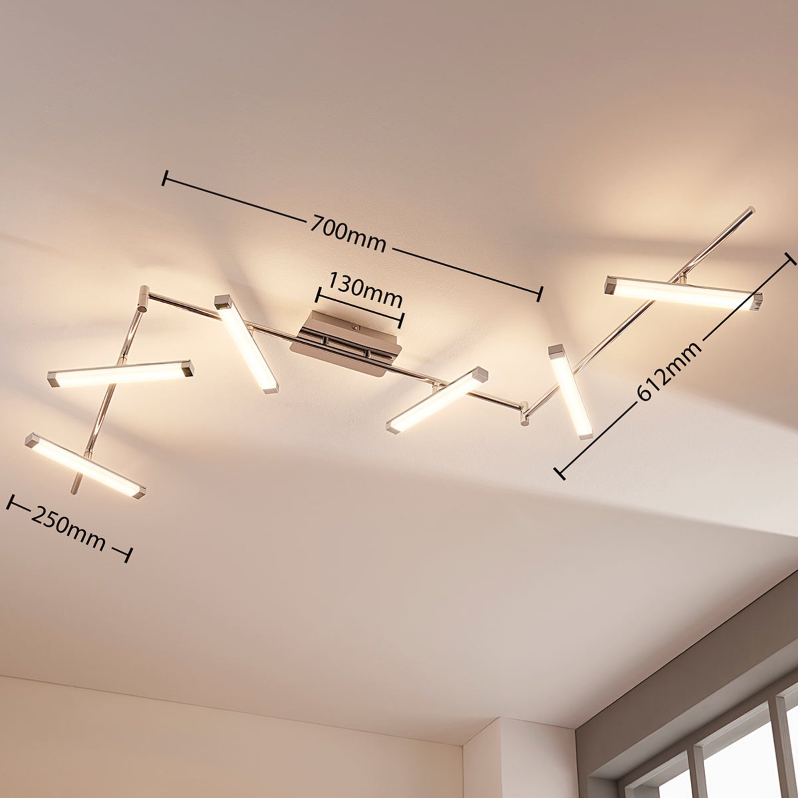 Pilou Ceiling Lamp White/Chrome - Lindby