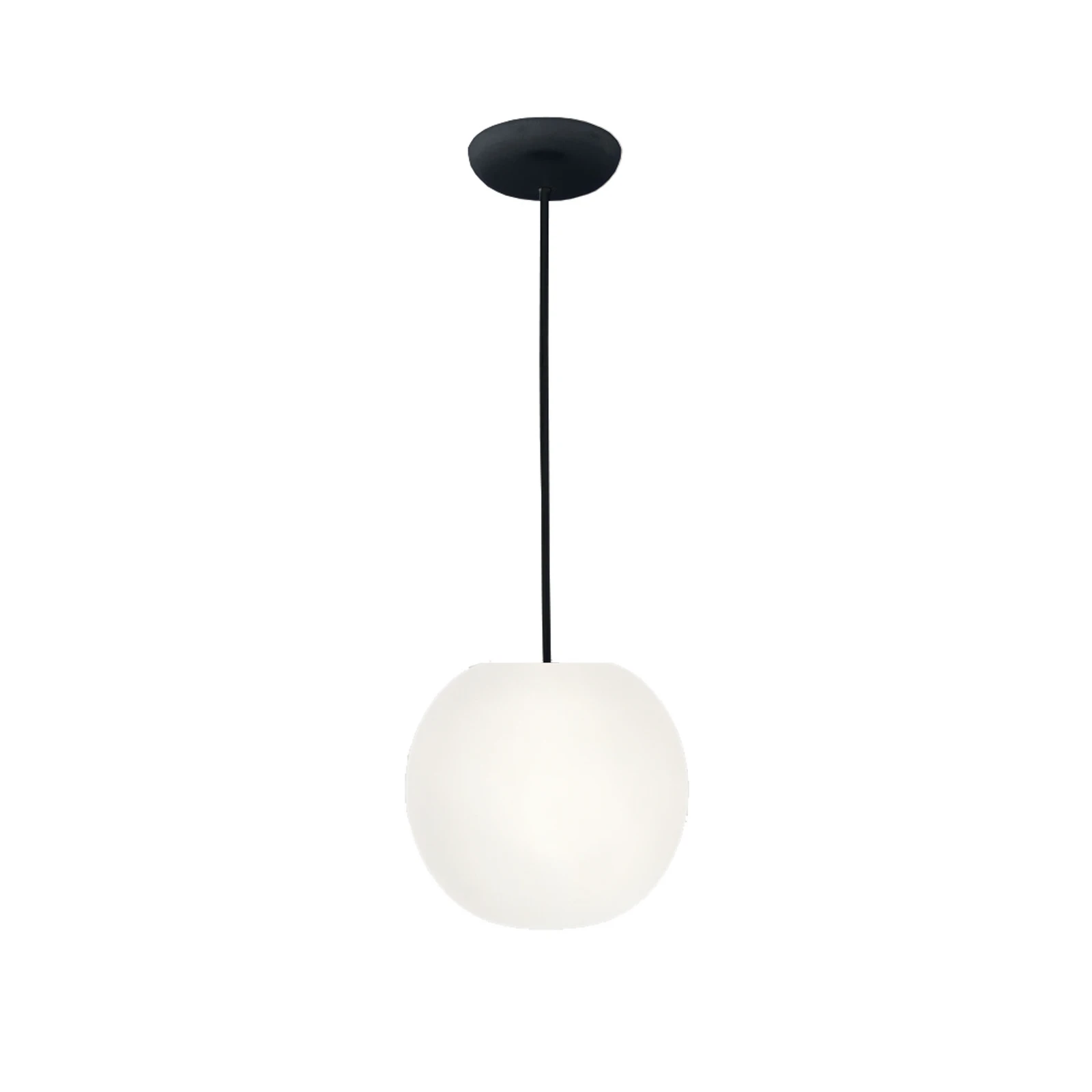 Suspension Casablanca Acai, blanc/noir, verre, Ø 21 cm, E27
