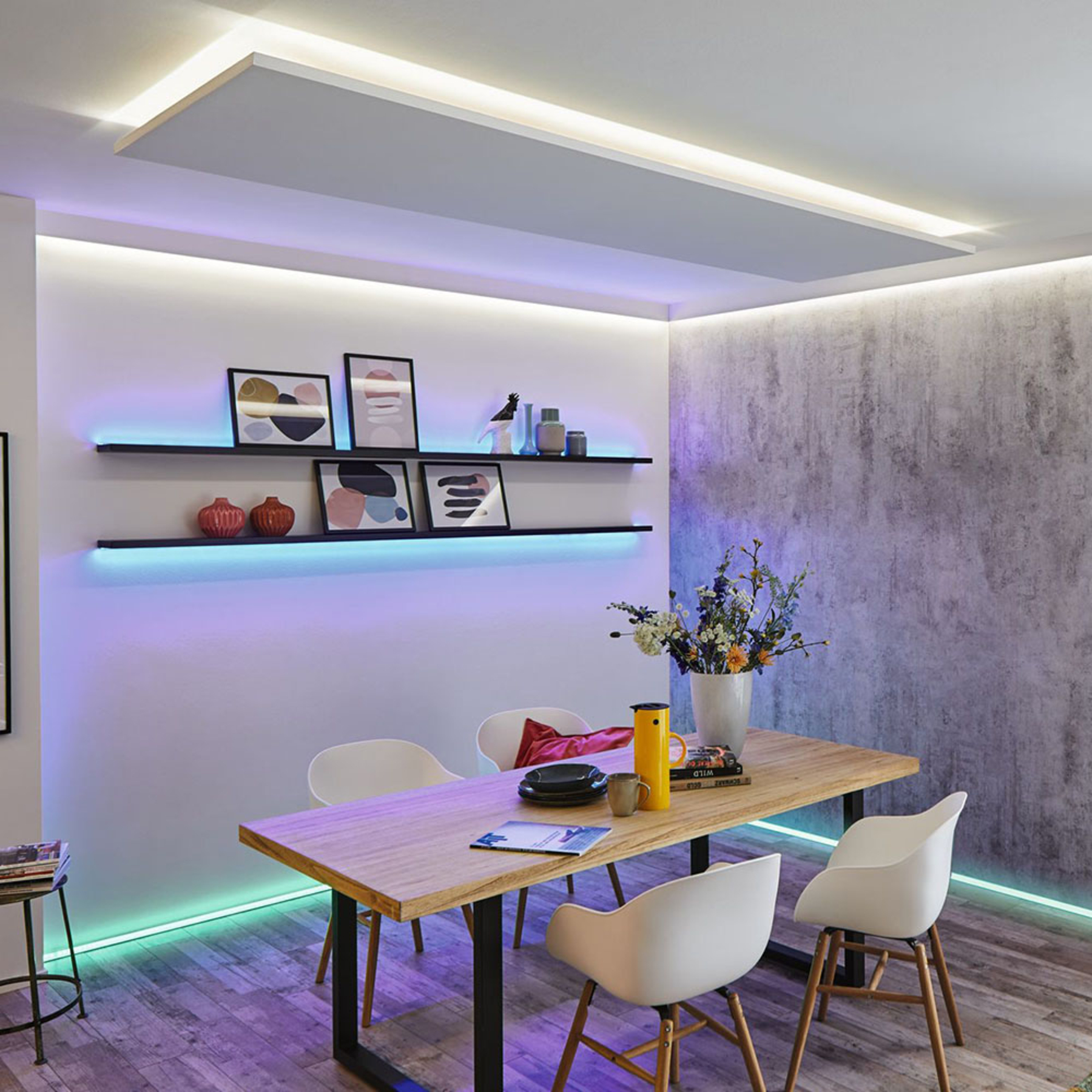Paulmann MaxLED 250 extension IP44 RGBW 2.5 m, for Living / Dining Room, plastic, 17 W, energy efficiency: A+, L: 250 cm, W: 1.25 cm, H: 0.3 cm