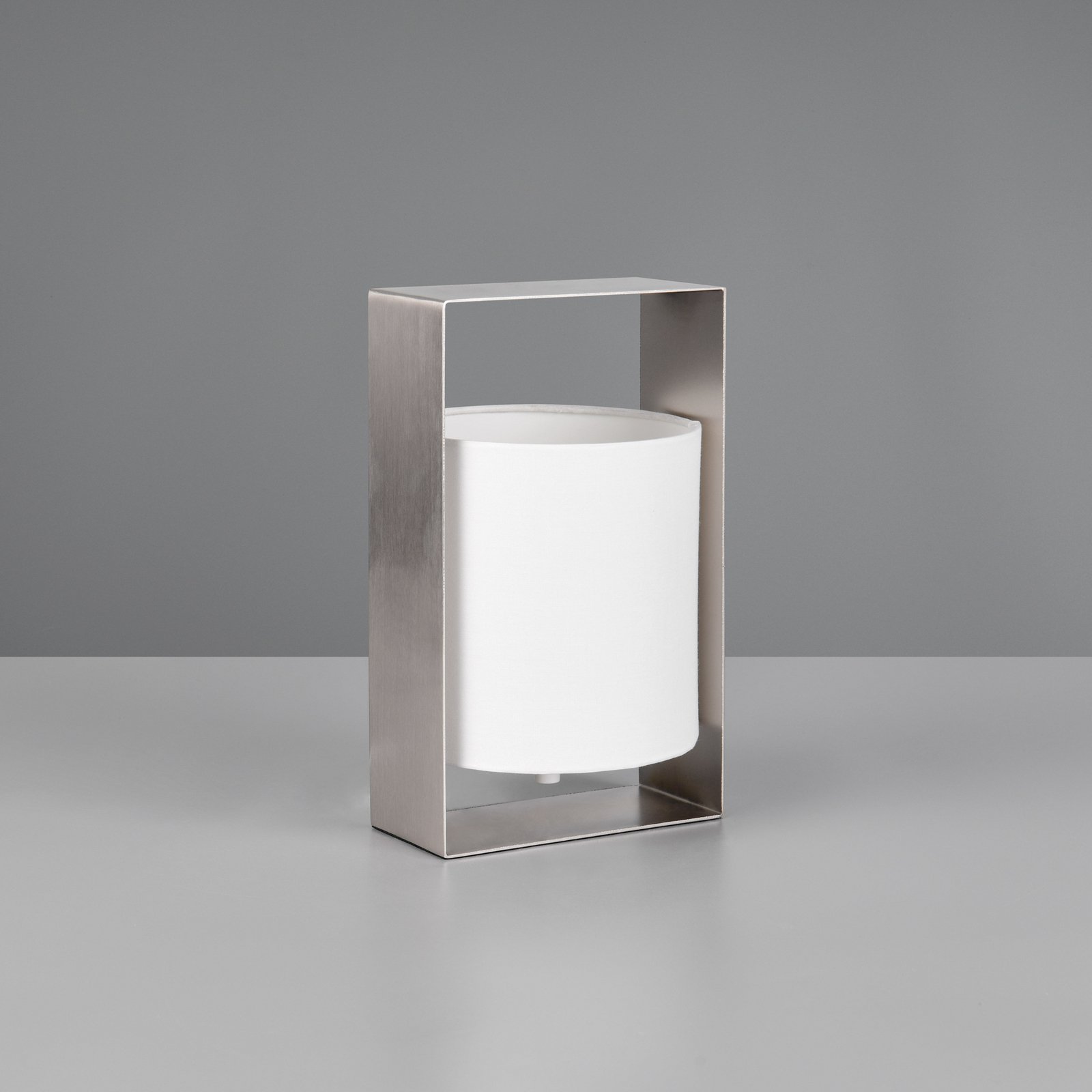 Pail table lamp, matt nickel, metal, height 27 cm