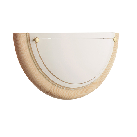 Wandleuchte K1D aus Kiefernholz und Glas