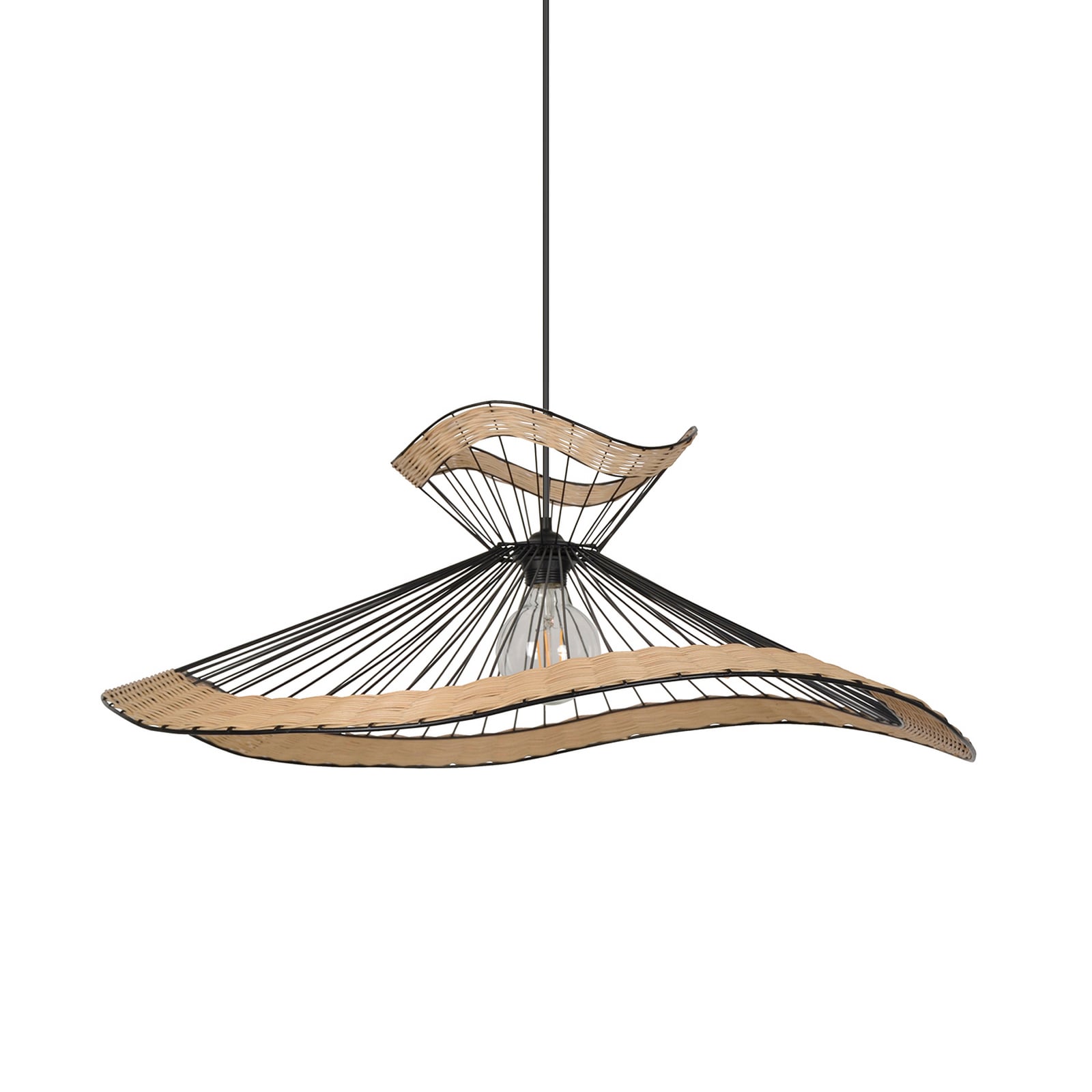 Lampada a sospensione Mekong nera, altezza 30 cm - COREP SAS Lampada a sospensione Mekong nera, altezza 30 cm - COREP SAS