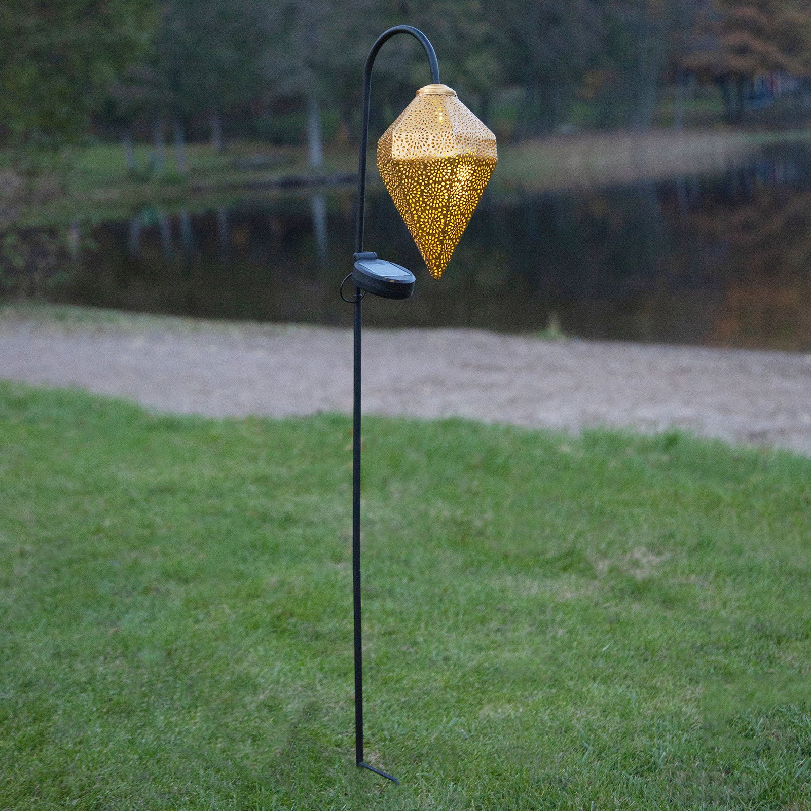 Best Season Bolilla LED solar light, stainless steel, 0.06 W, W: 13 cm, H: 80 cm