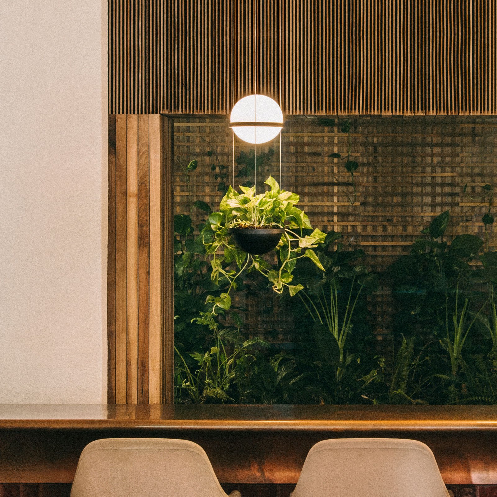 Palma 3724 Hängelampe, Pflanzschale, graphit - Vibia Palma 3724 Hängelampe, Pflanzschale, graphit - Vibia