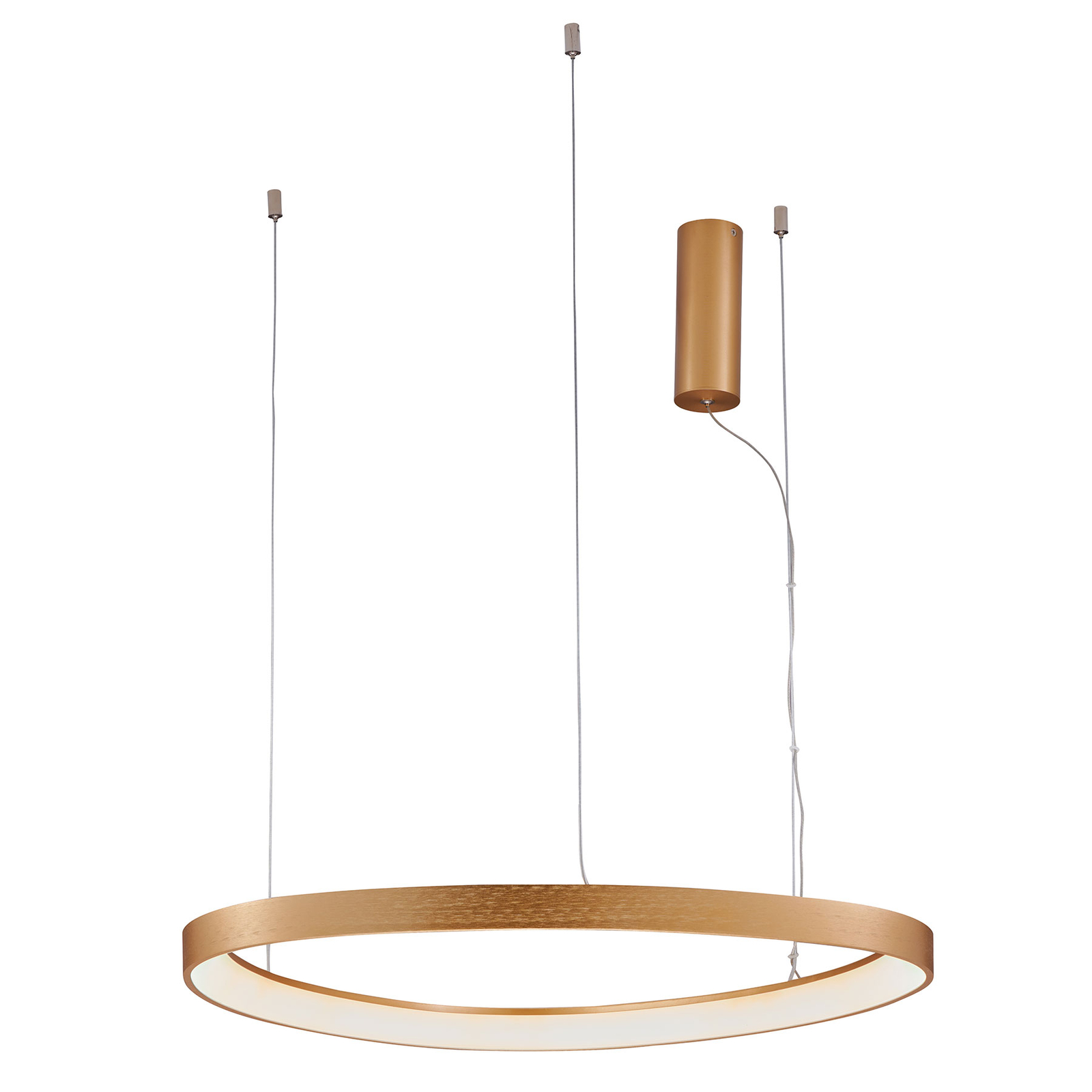 LED hanglamp Loop, goud, Ø 60 cm