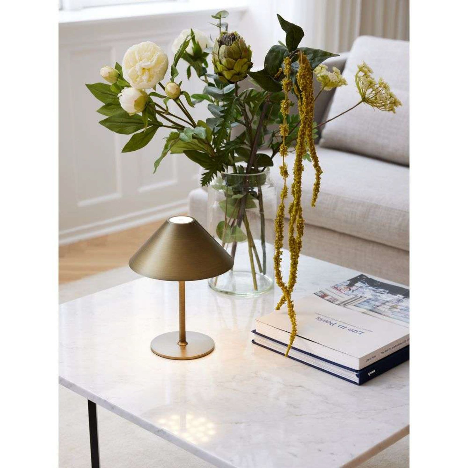 Hygge Portable Table Lamp Ø19 Antique Brass - Halo Design