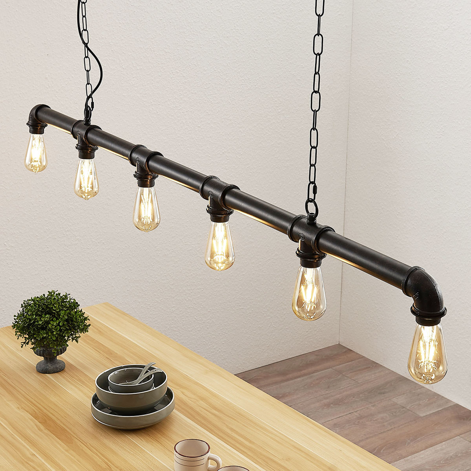 eiwit vooroordeel stil Balk hanglamp Josip in industriële stijl | Lampen24.be