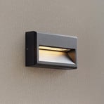 Lucande LED outdoor wall light Weno, black, aluminium, IP65