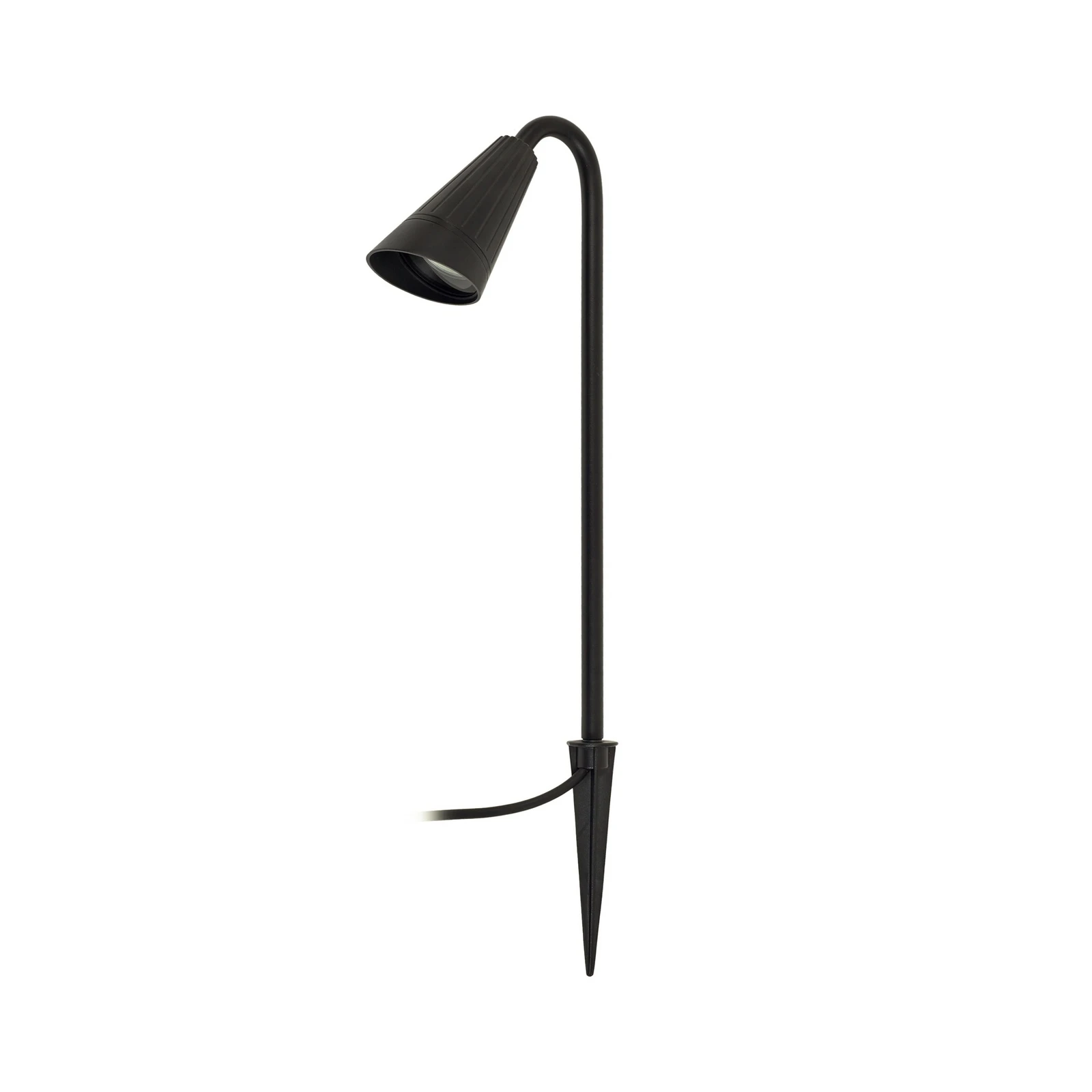 Lindby Erdspießleuchte Sorvete, schwarz, Metall, Höhe 62cm