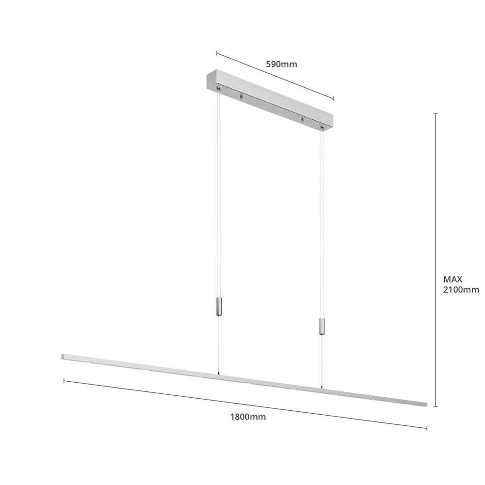 Arnik Lampada a Sospensione L180 Nickel - Lucande