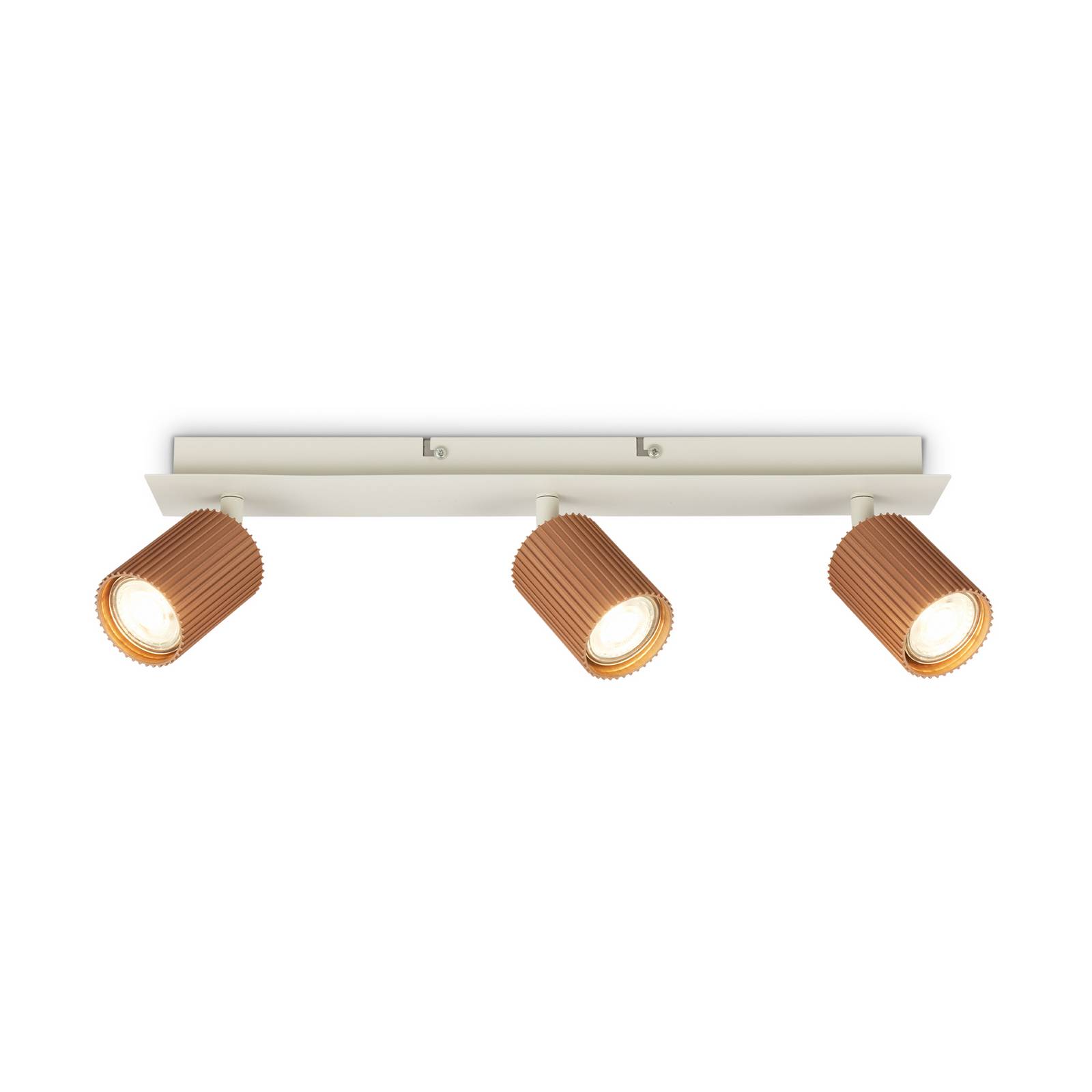 Deckenstrahler Ida, braun, 3-flammig, Kunststoff/Metall