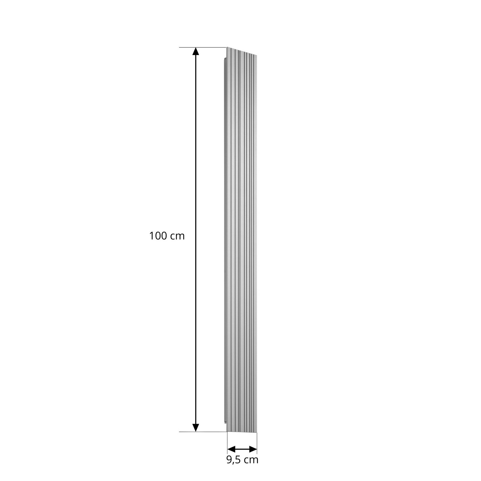 Melira LED buiten wandlamp, grijs, lengte 100 cm, aluminium - Lucande