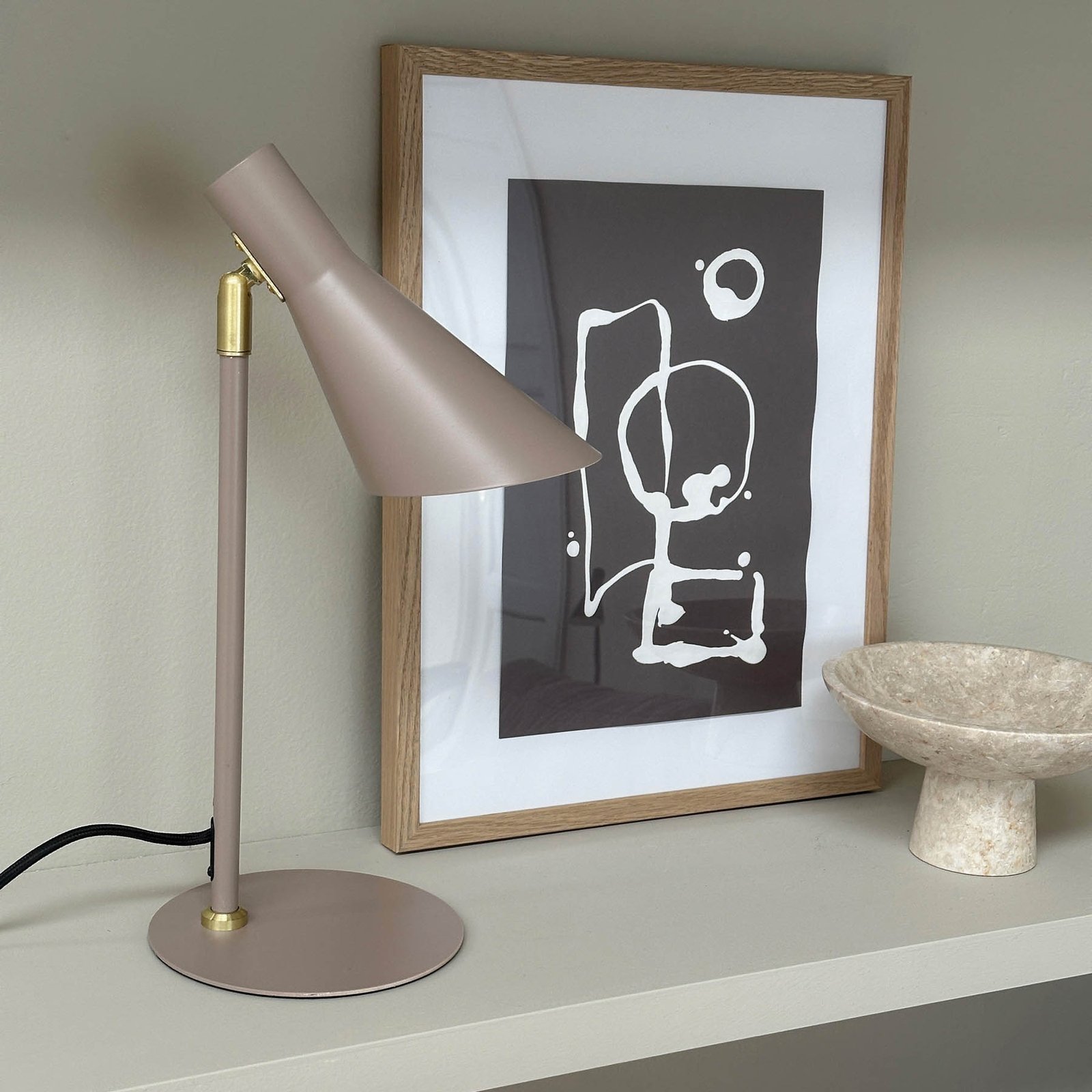 DL12 Lampada da tavolo Mini Beige/Ottone - DybergLarsen