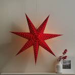 Estrella Clara para colgar, aspecto terciopelo Ø 75 cm, rojo