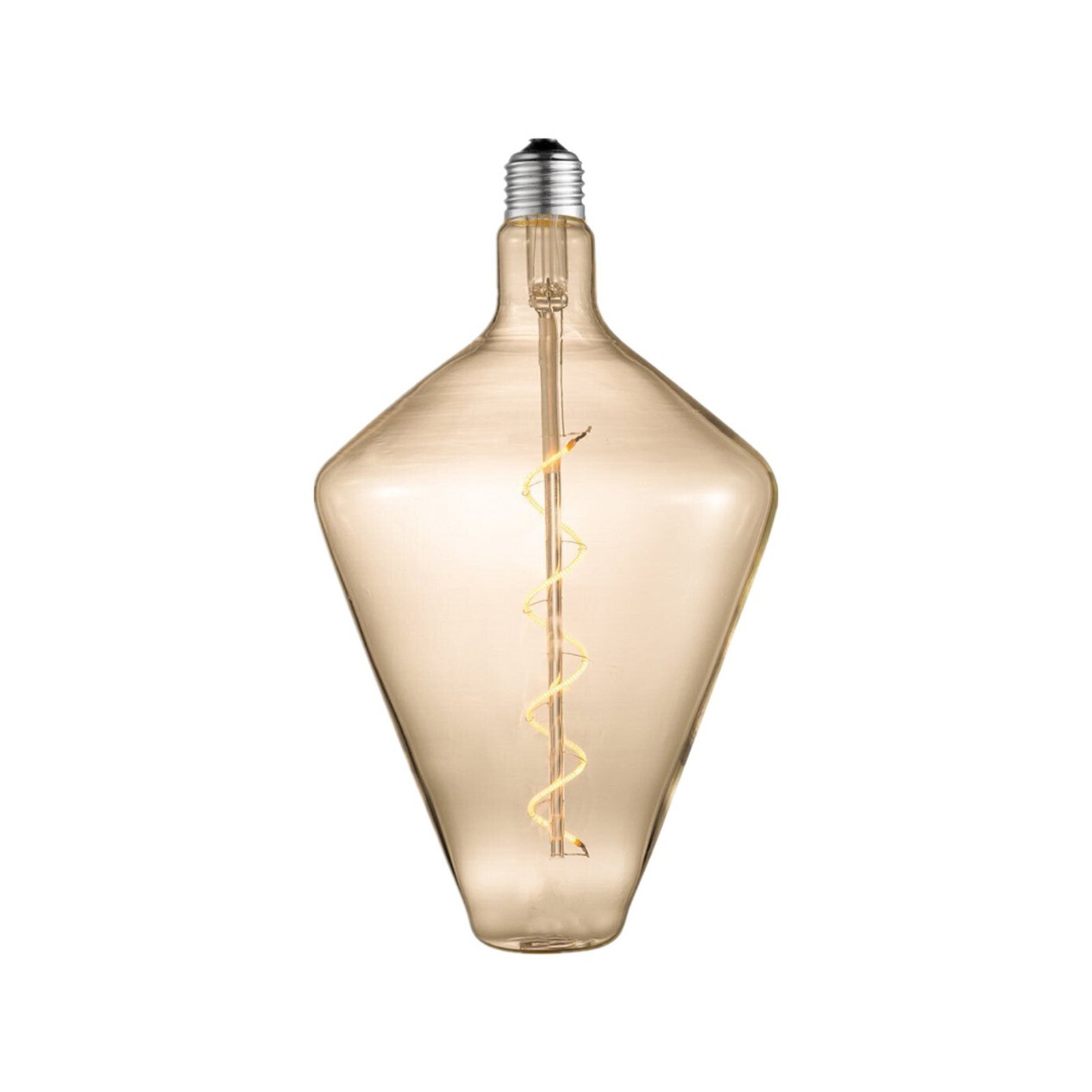 Lucande-LED-lamppu E27 Ø15 cm, 4 W, 2 700 K amber