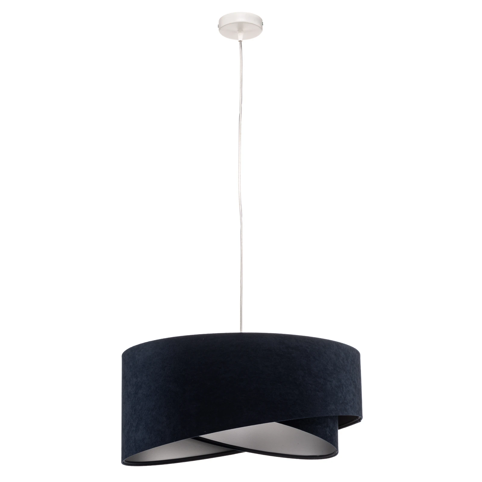 Suspension Vivien, bicolore, bleu/argent
