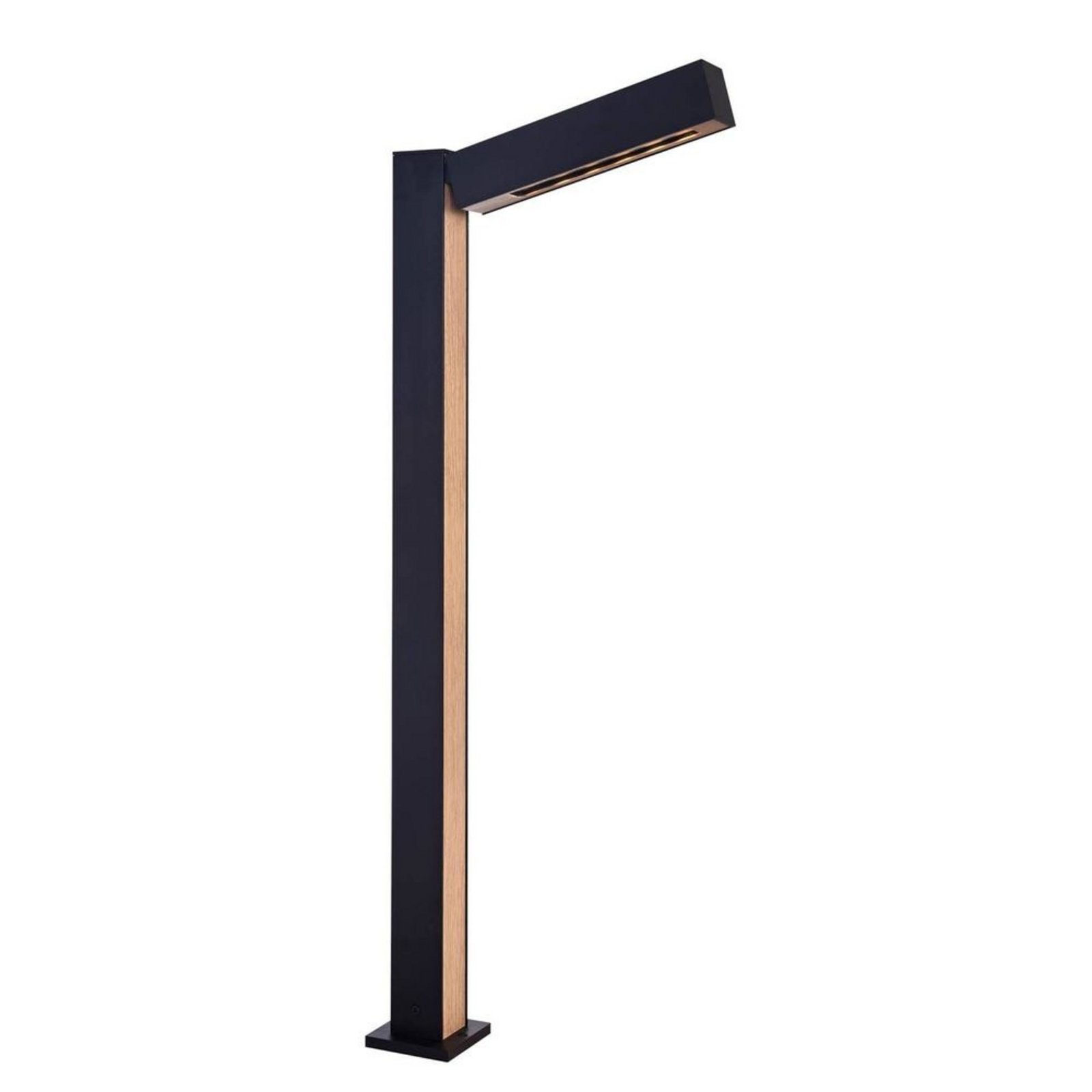 Taskalin Garden Lamp H70 Black/Wood - Lucande