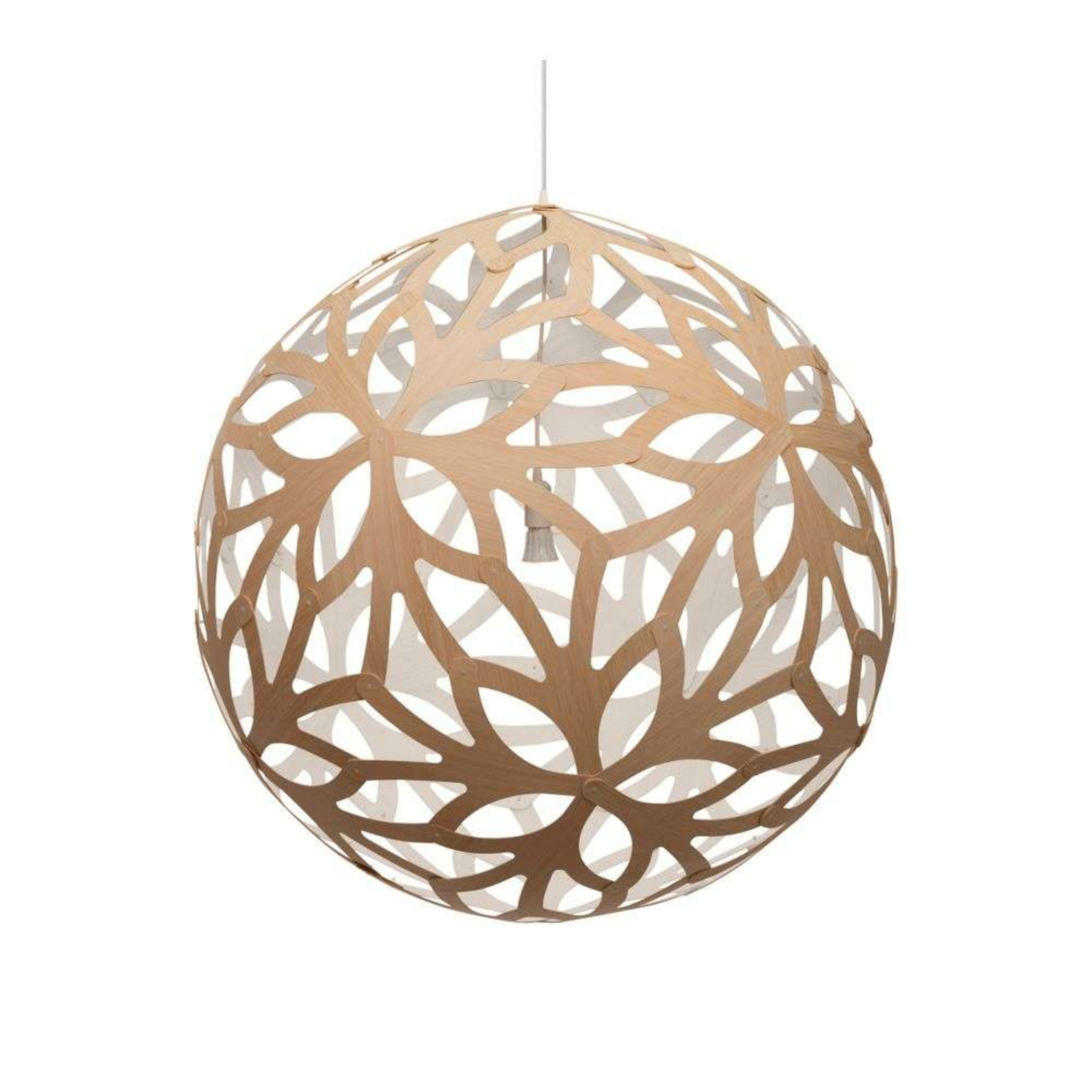 Floral Hanglamp Ø80 Wit 1 Kant - David Trubridge