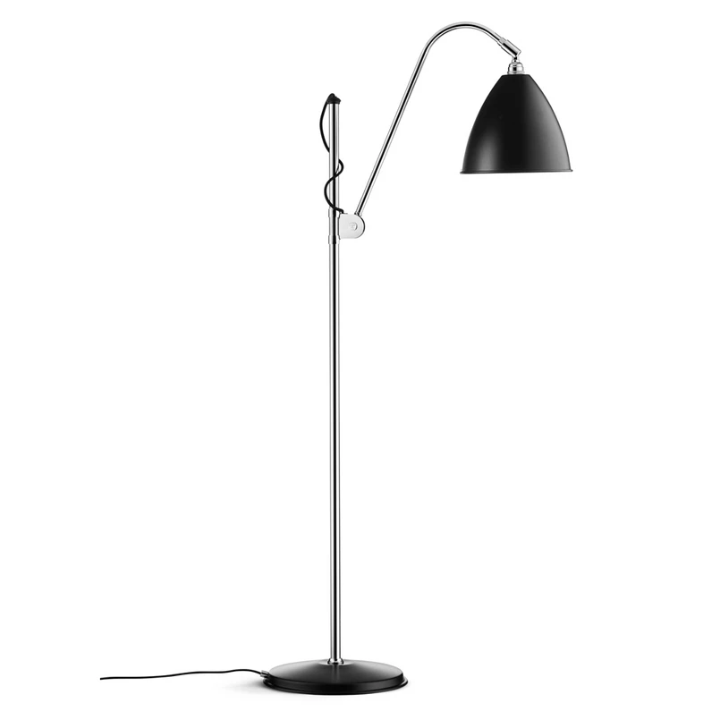 GUBI – Bestlite BL3 Golvlampa Ø21 Krom/Svart