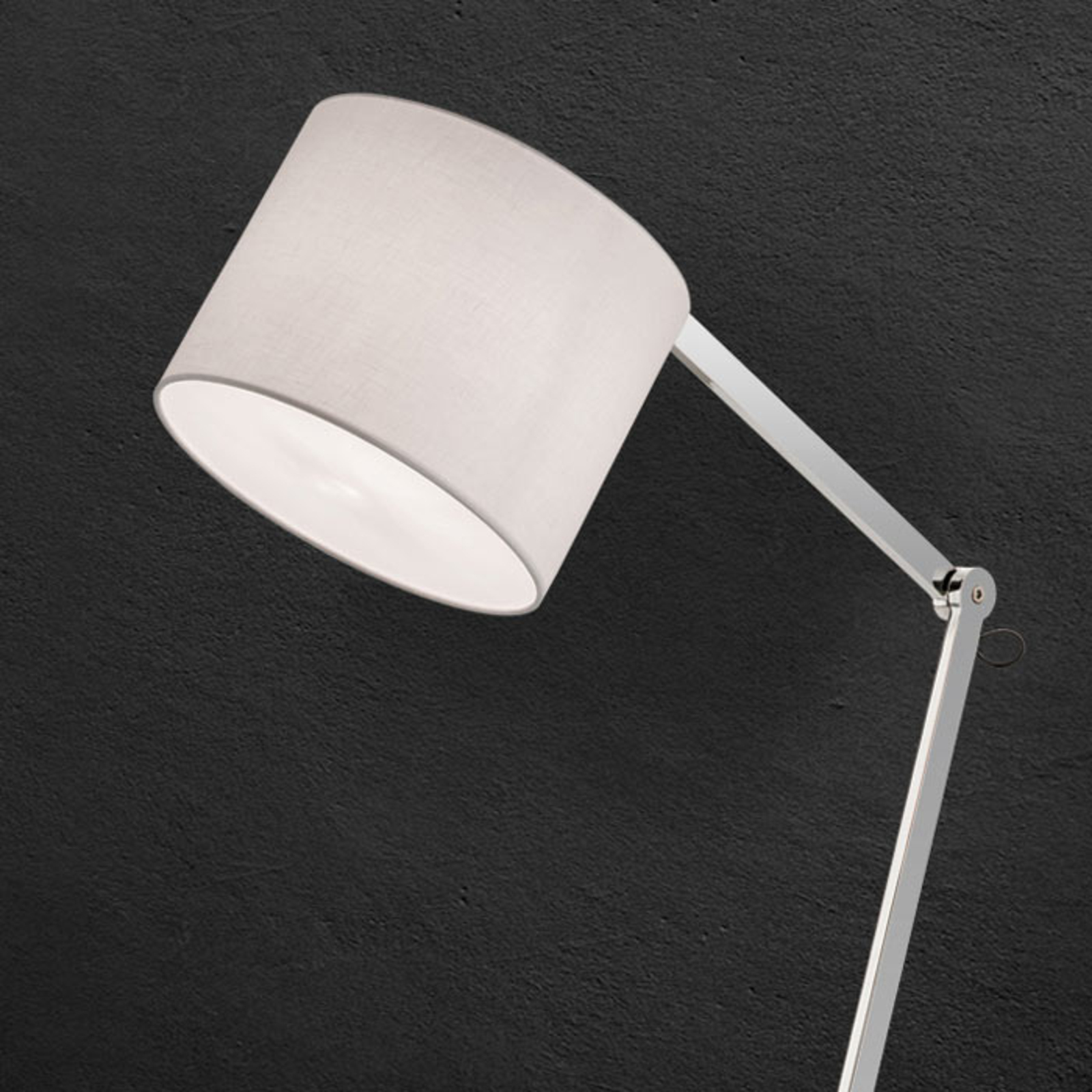 Artak floor lamp with white linen lampshade