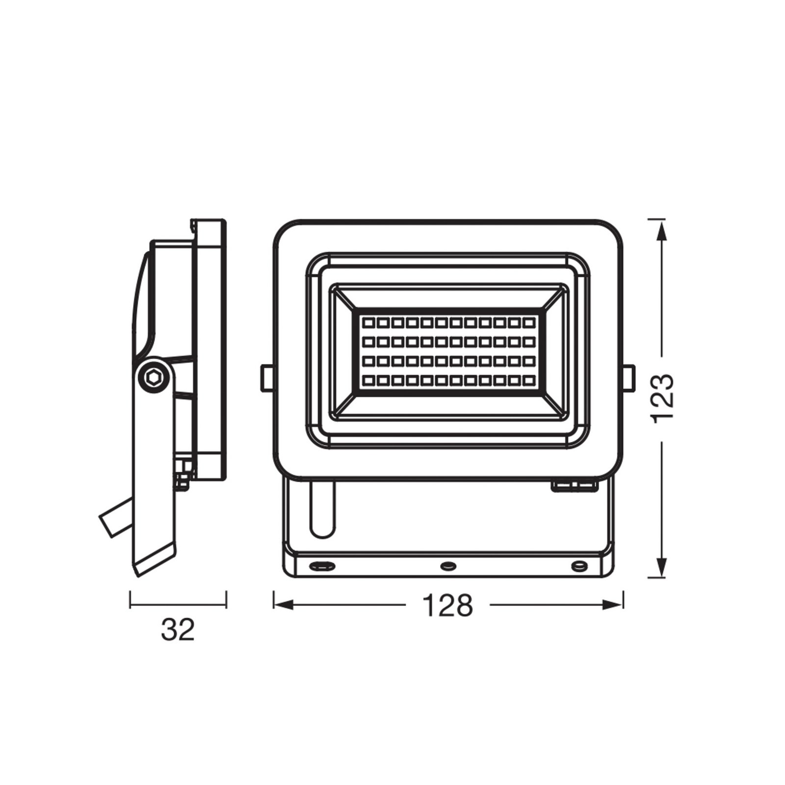 OSRAM LED-Strahler Floodlight EA, 10 W, IP65, schwarz, Alu