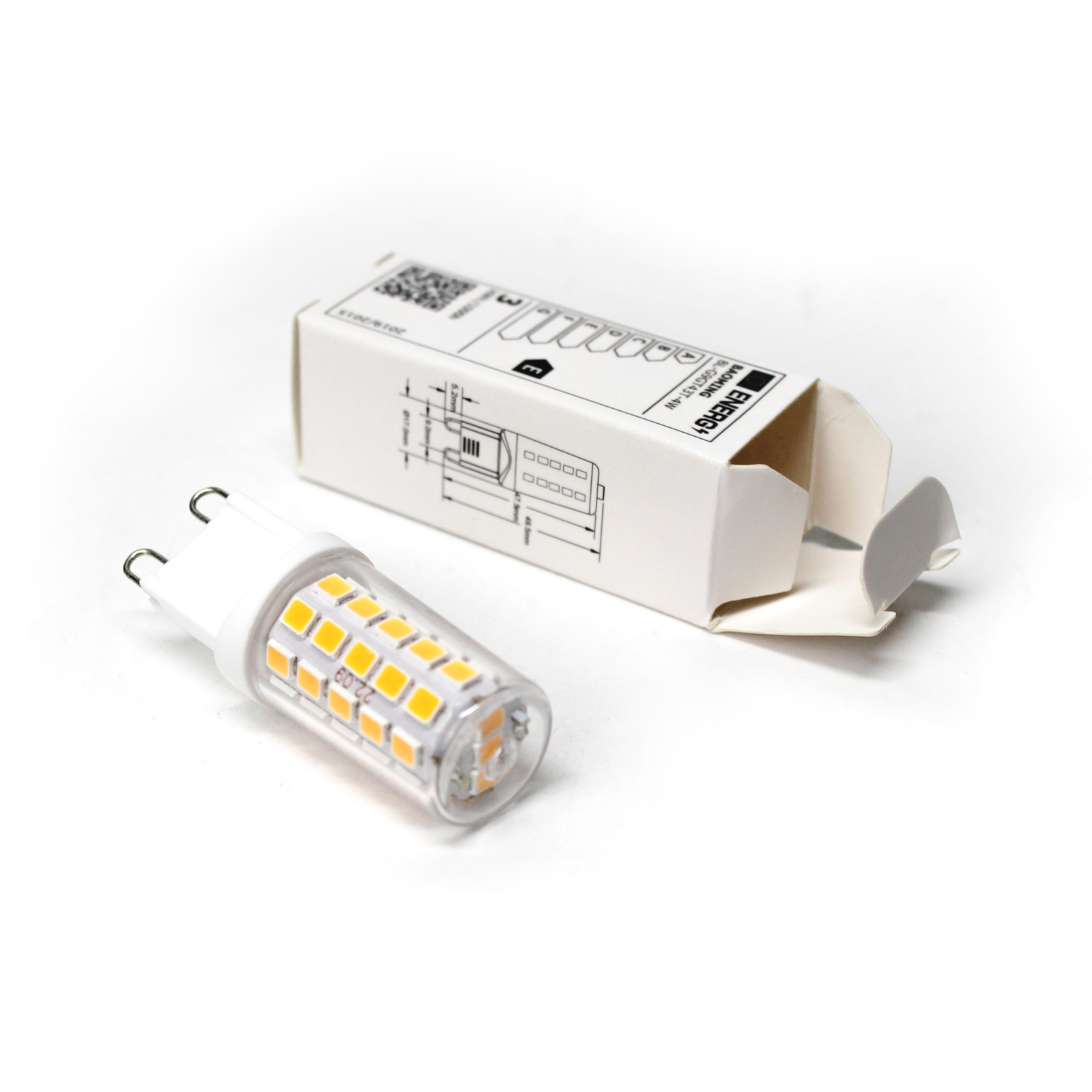 G9 3W LED bulb dimmable 2,700K 330lm