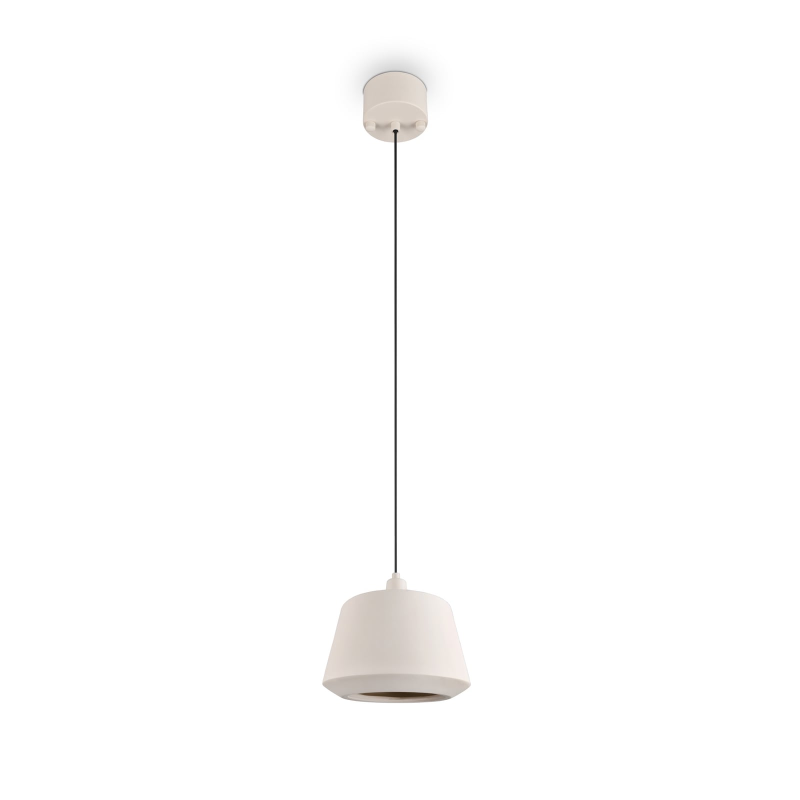 Hängeleuchte Mirea, sandbeige, Keramik, E27