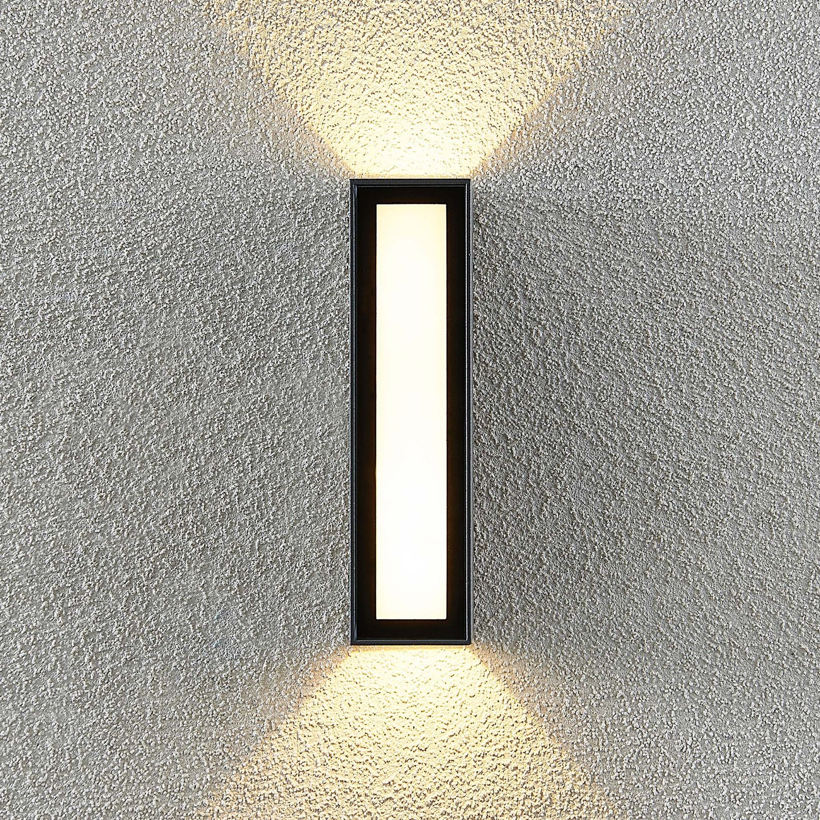 Prios Loriava LED udendørs væglampe i mørkegrå