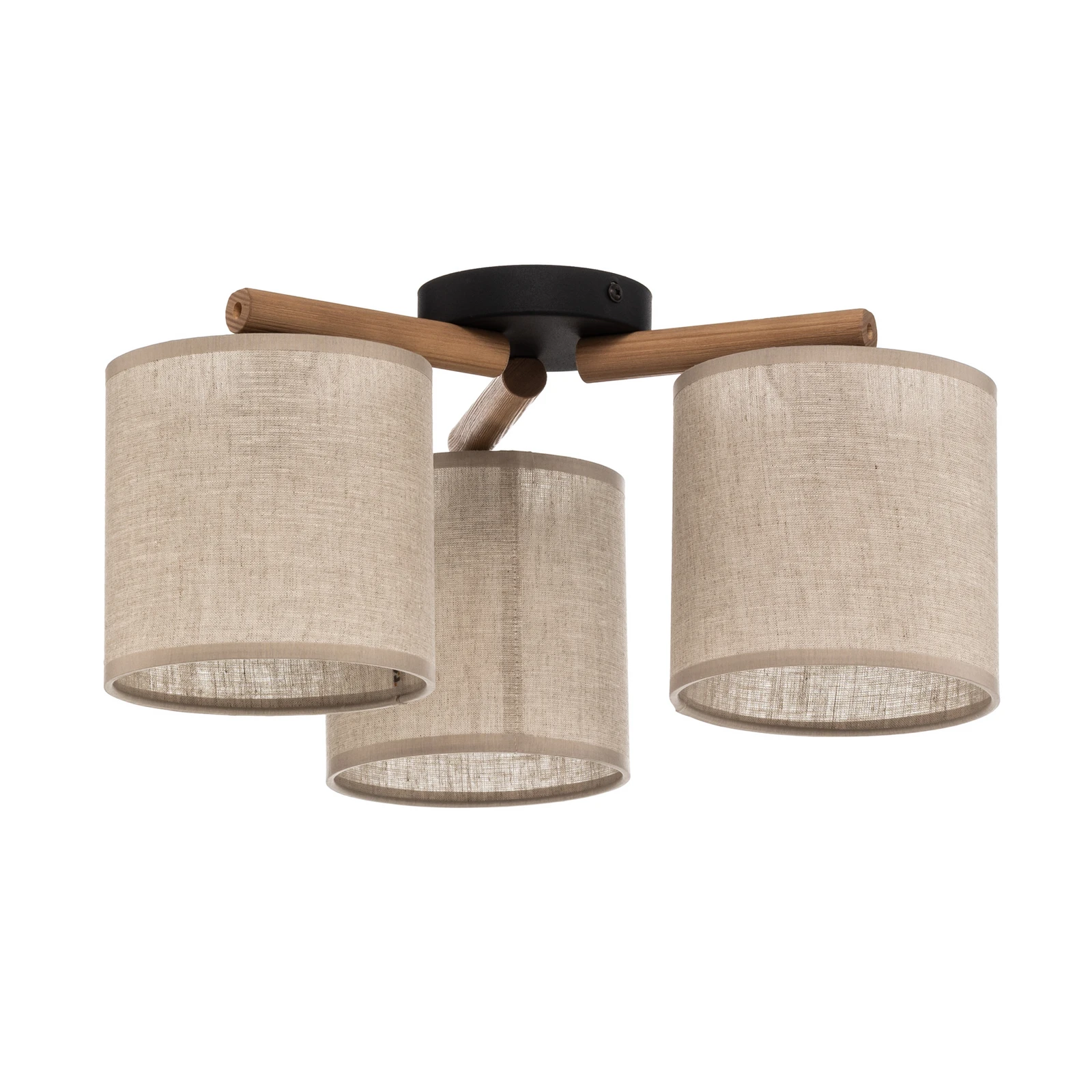 Plafonnier Deva, textile, à 3 lampes