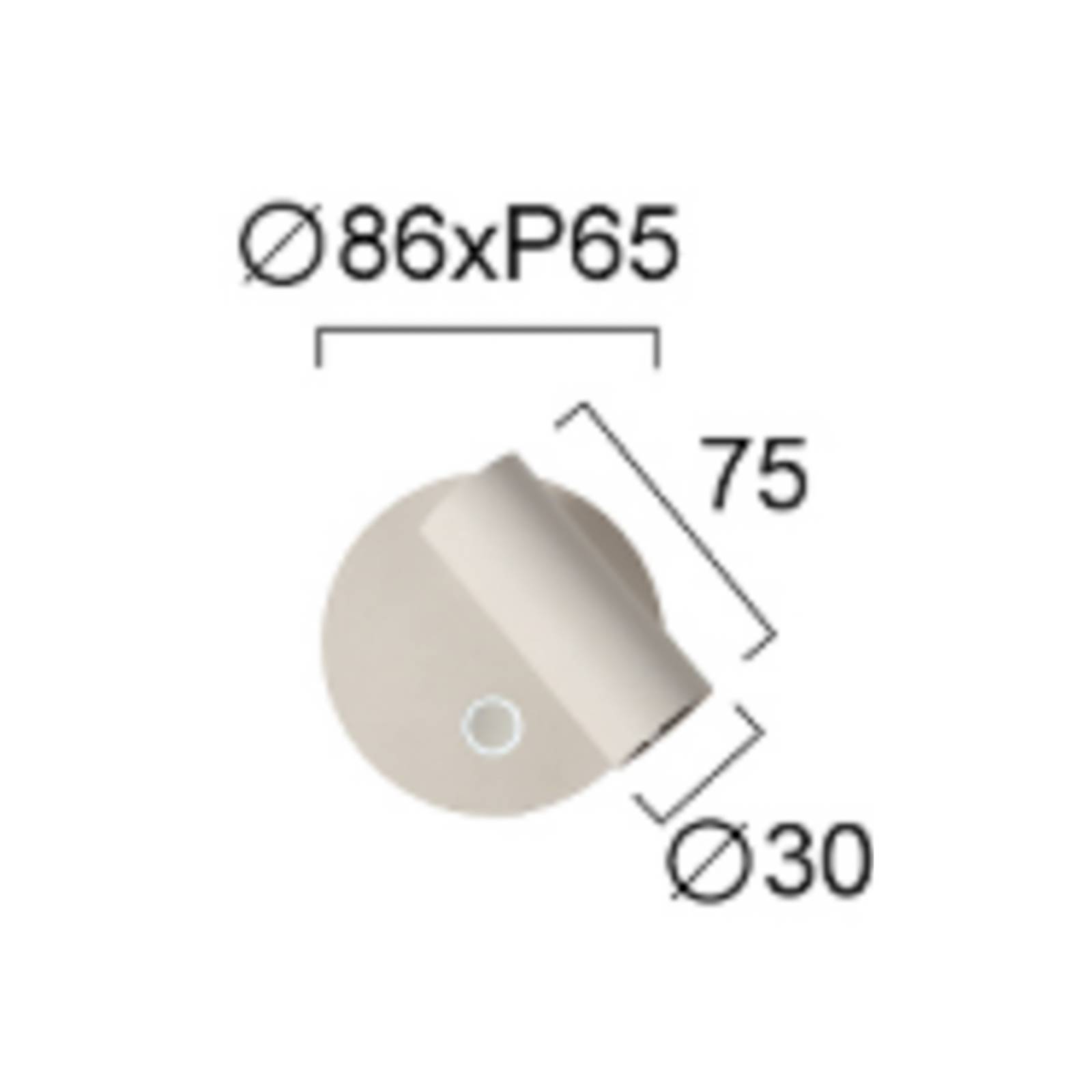 LED-Wandlampe Tara, weiß, Ø 9 cm, Metall günstig online kaufen