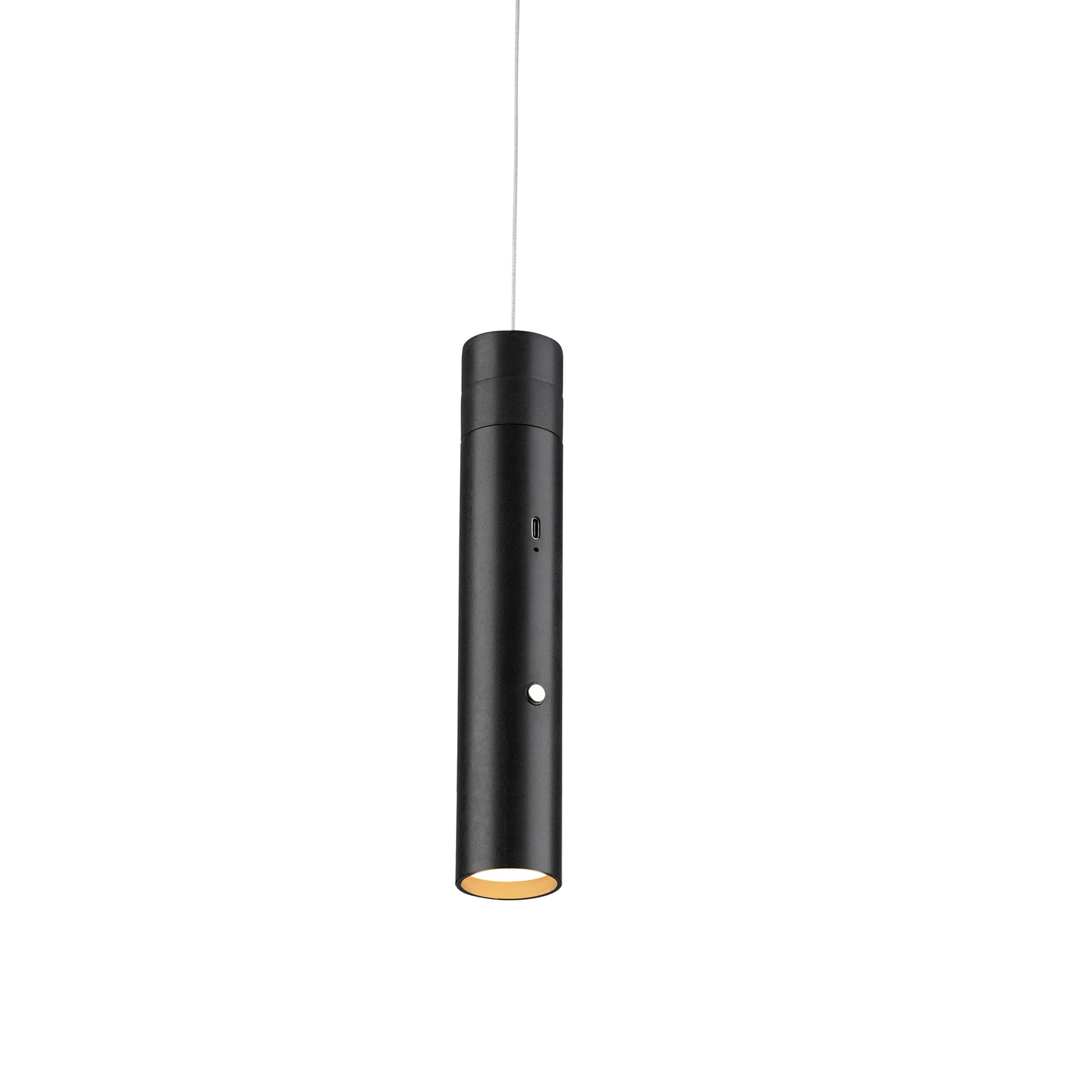 BARE LYS. Fastgør hængelampe med genopladelig LED, sort, jern