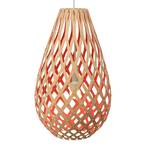 david trubridge Koura závesné svietidlo 50 cm bambusovo-červené