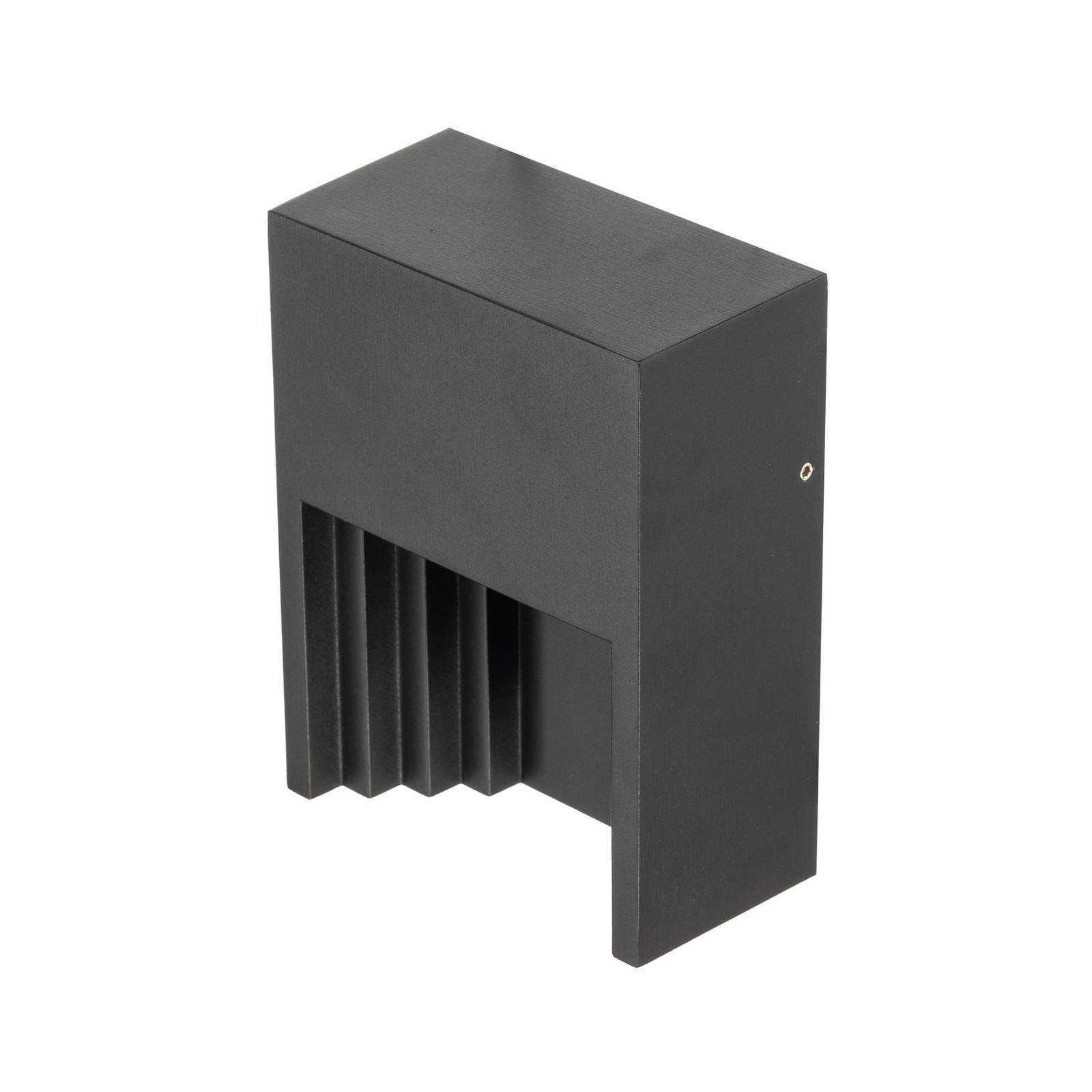 Lindby kinkiet zewnętrzny LED Aurali, 1-punktowy, czarny, IP65