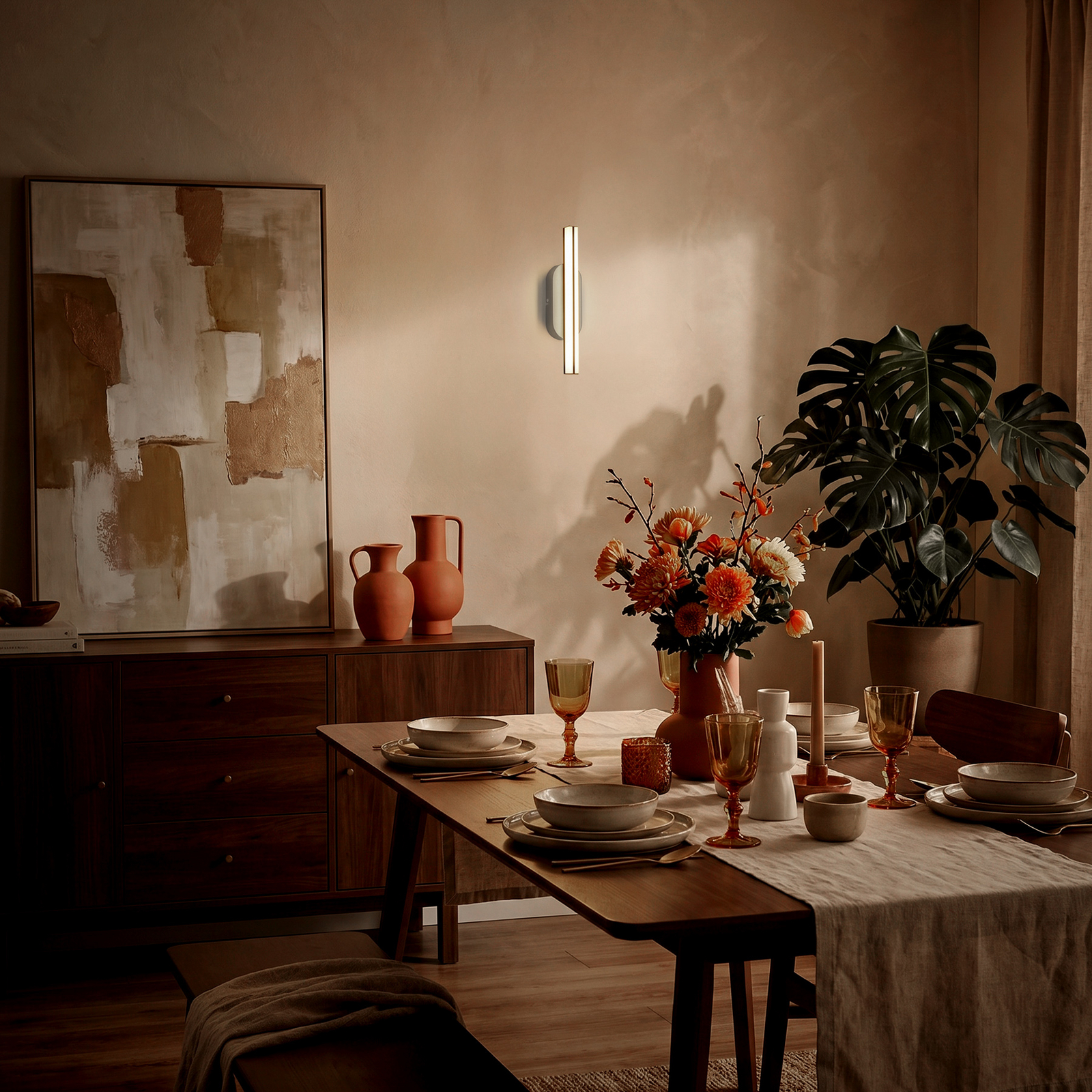 Ruth LED wall light, light grey/brown, height 30 cm, 3,000 K Ruth LED wall light, light grey/brown, height 30 cm, 3,000 K